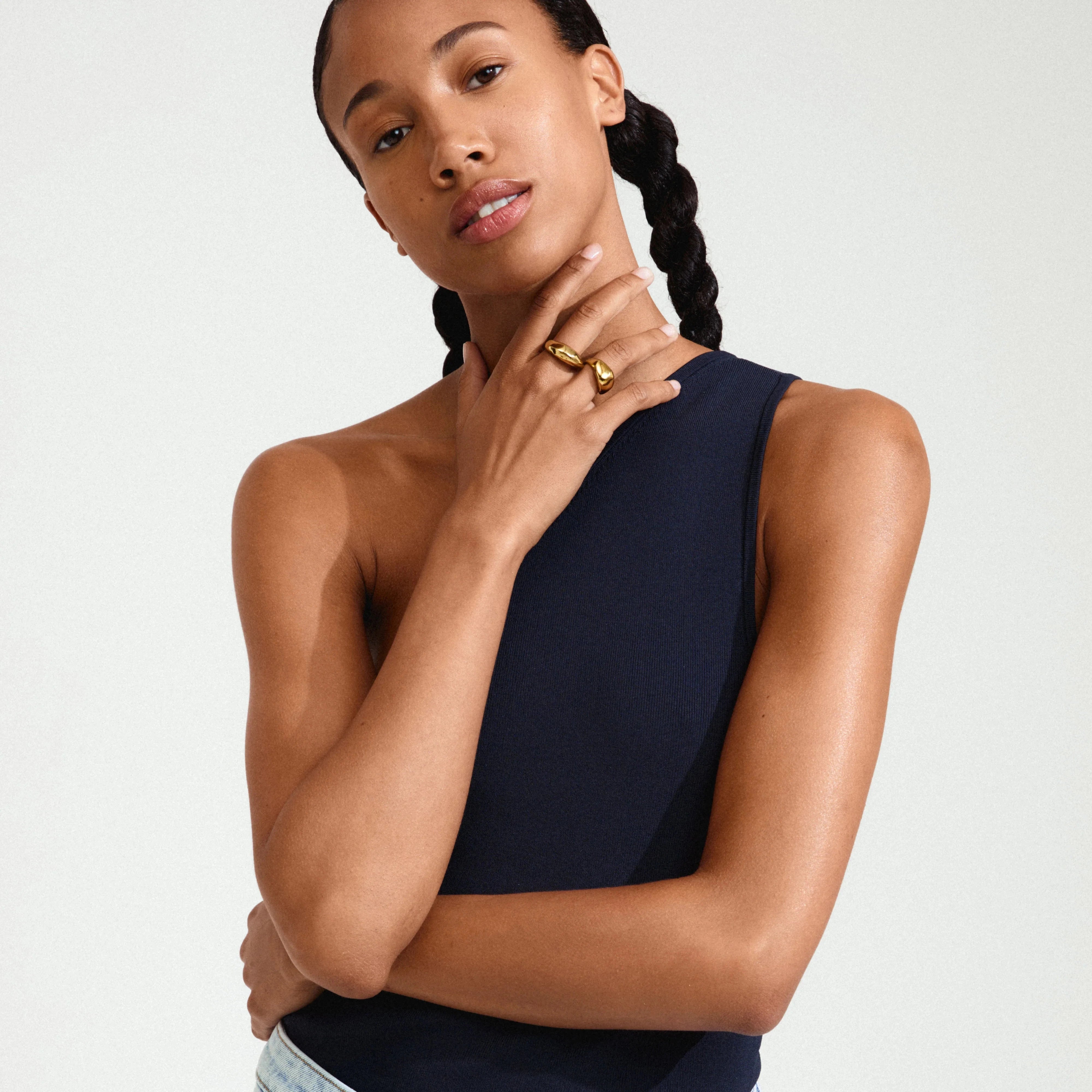 bold gold bands, stackable gold rings