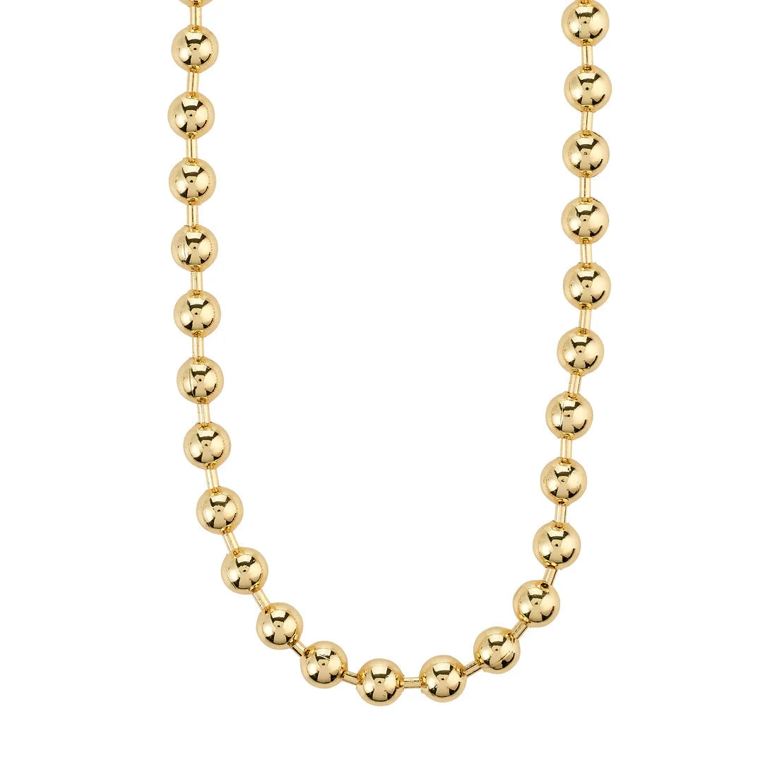 casual gold necklace, timeless gold necklace, classic beaded necklace