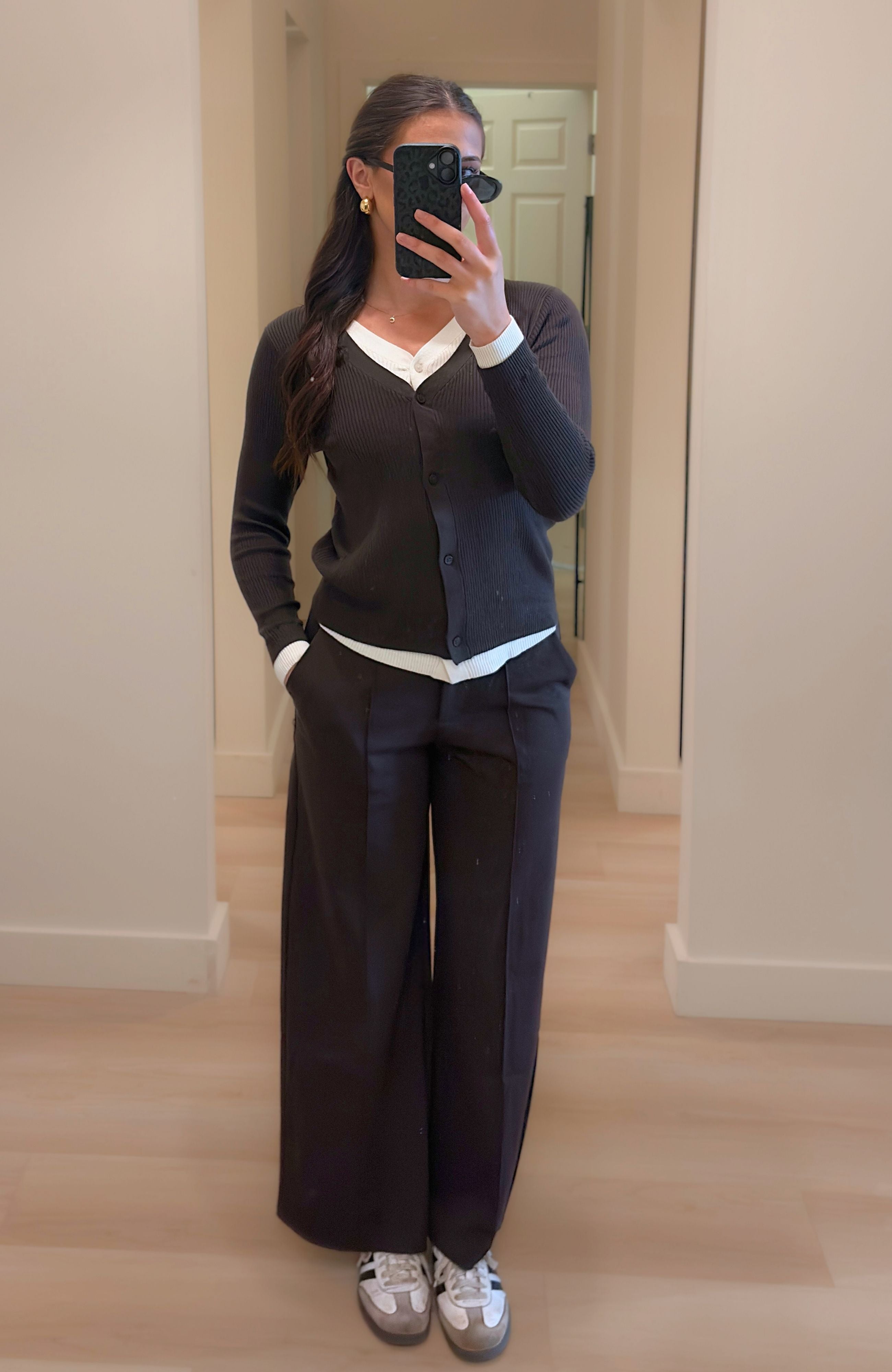 LAYERED RIB CARDIGAN