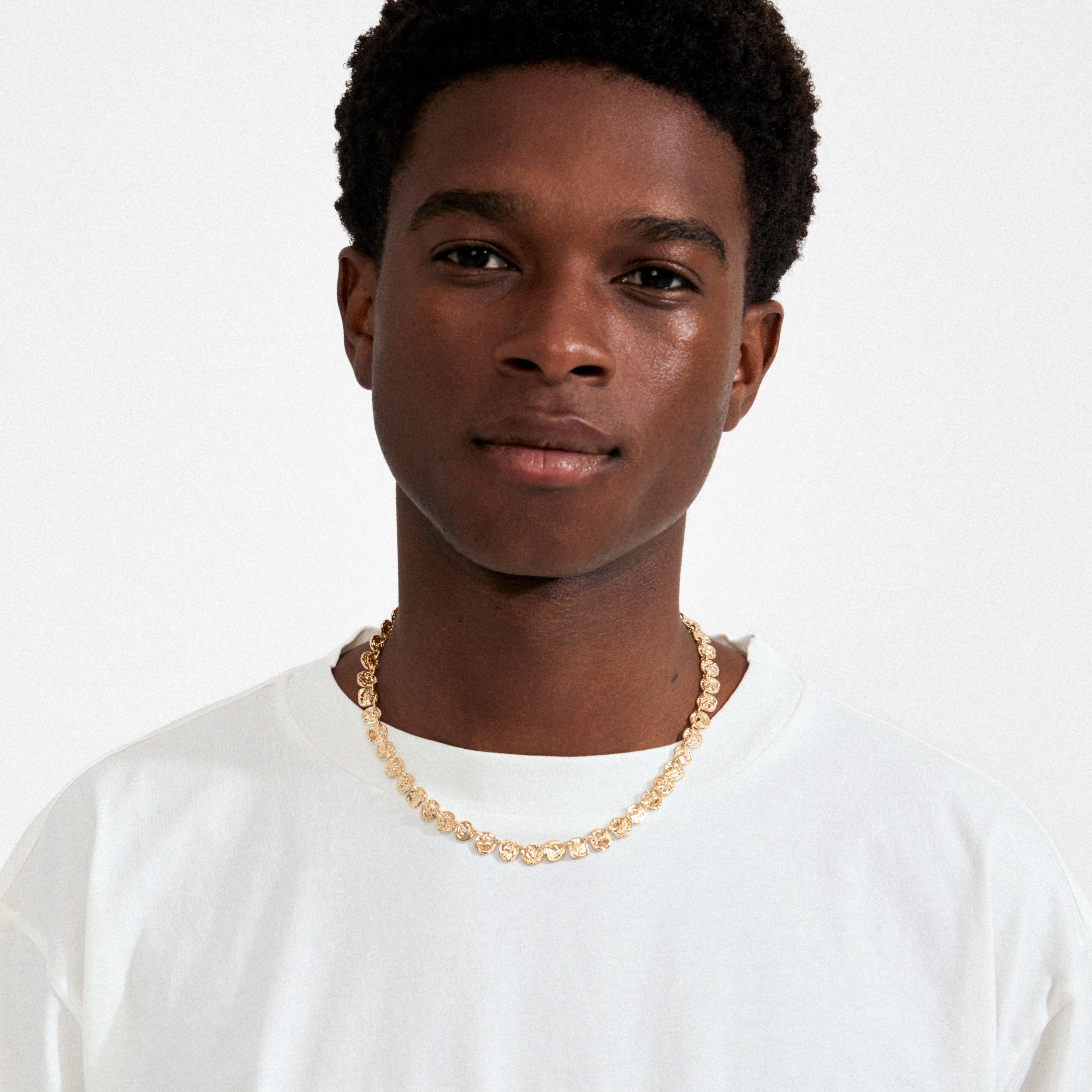 everyday statement necklace, chunky gold chain women