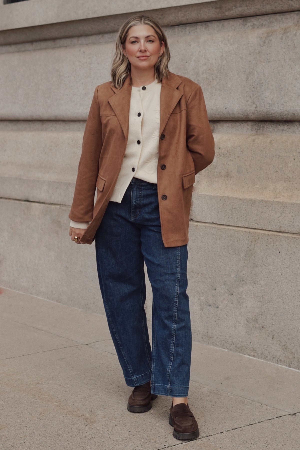 Radcliffe Faux Suede Blazer