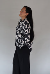 ABSTRACT PRINT BLOUSE Top Dex 