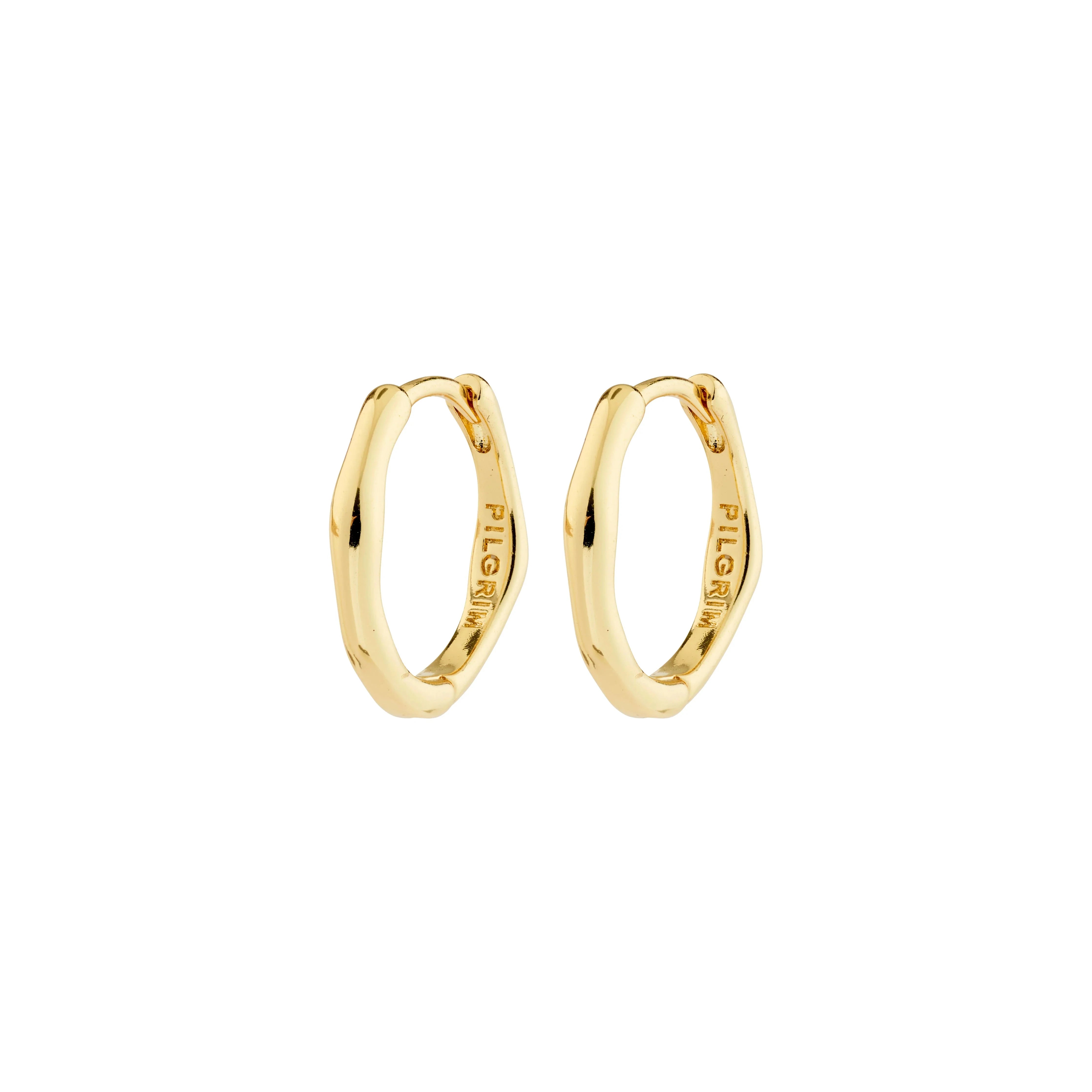 NOVA SMALL GOLD HOOP EARRINGS Jewelry PILGRIM