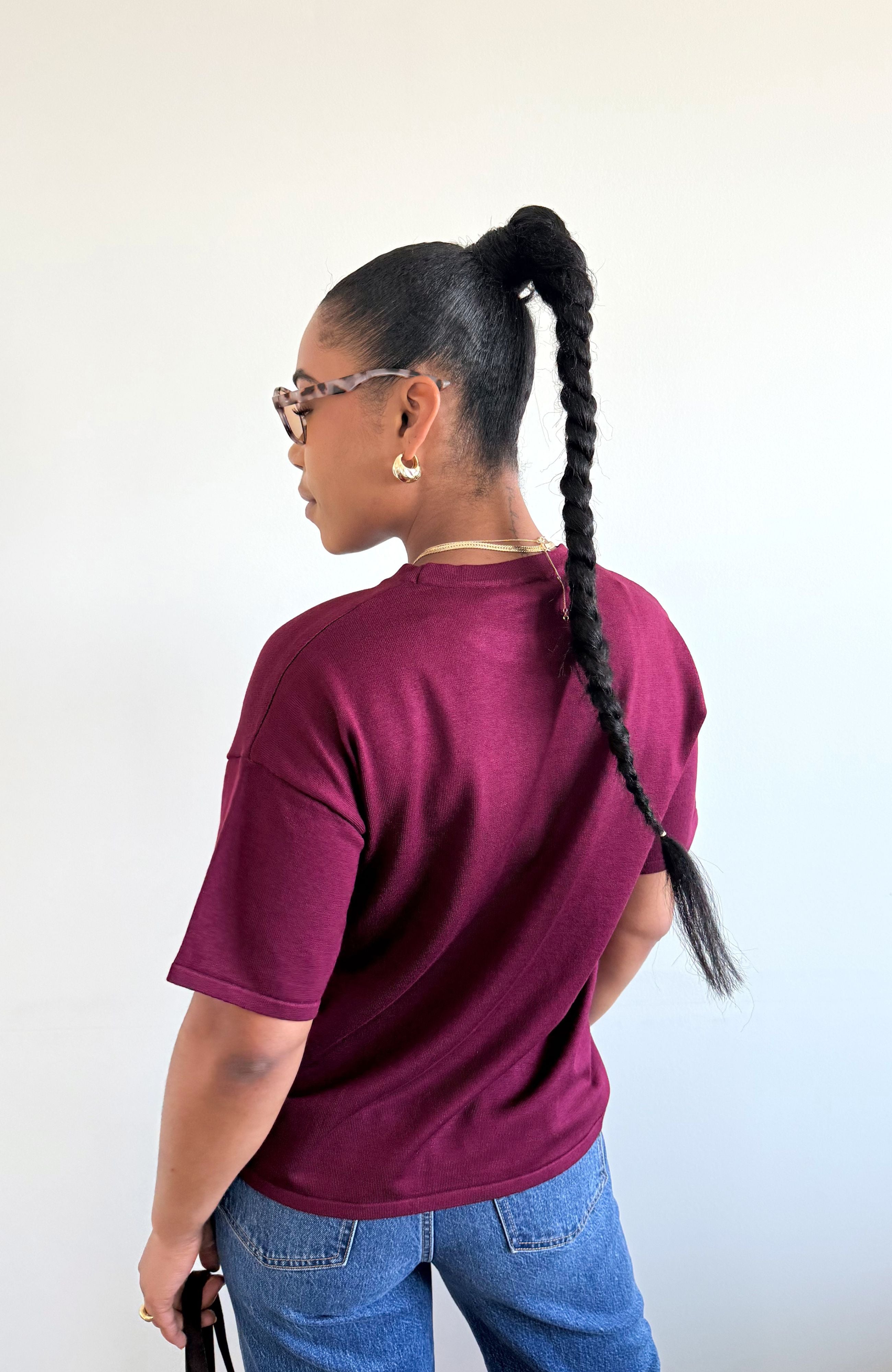 ETERNITY KNIT TOP (BURGUNDY)