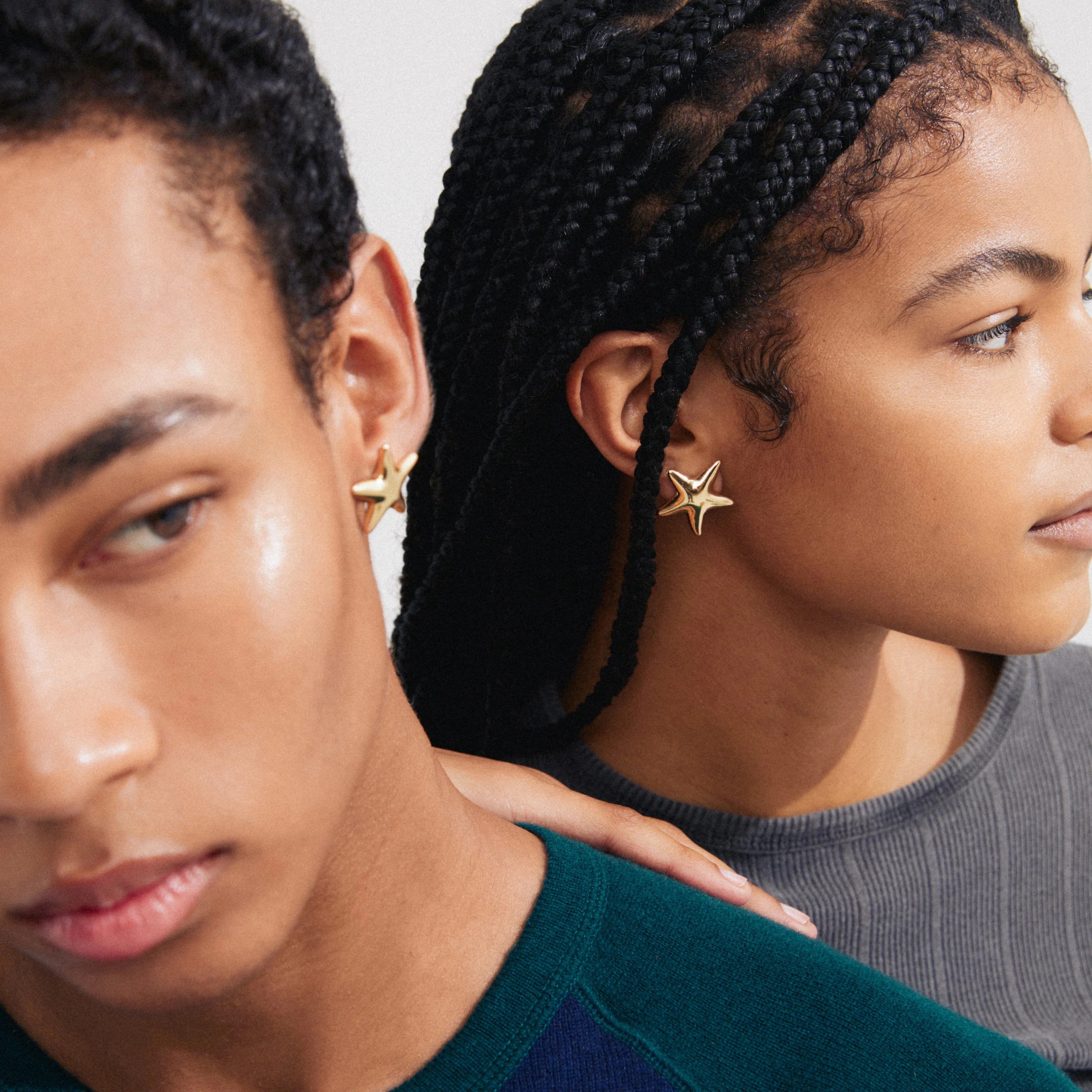 coastal inspired gold earrings