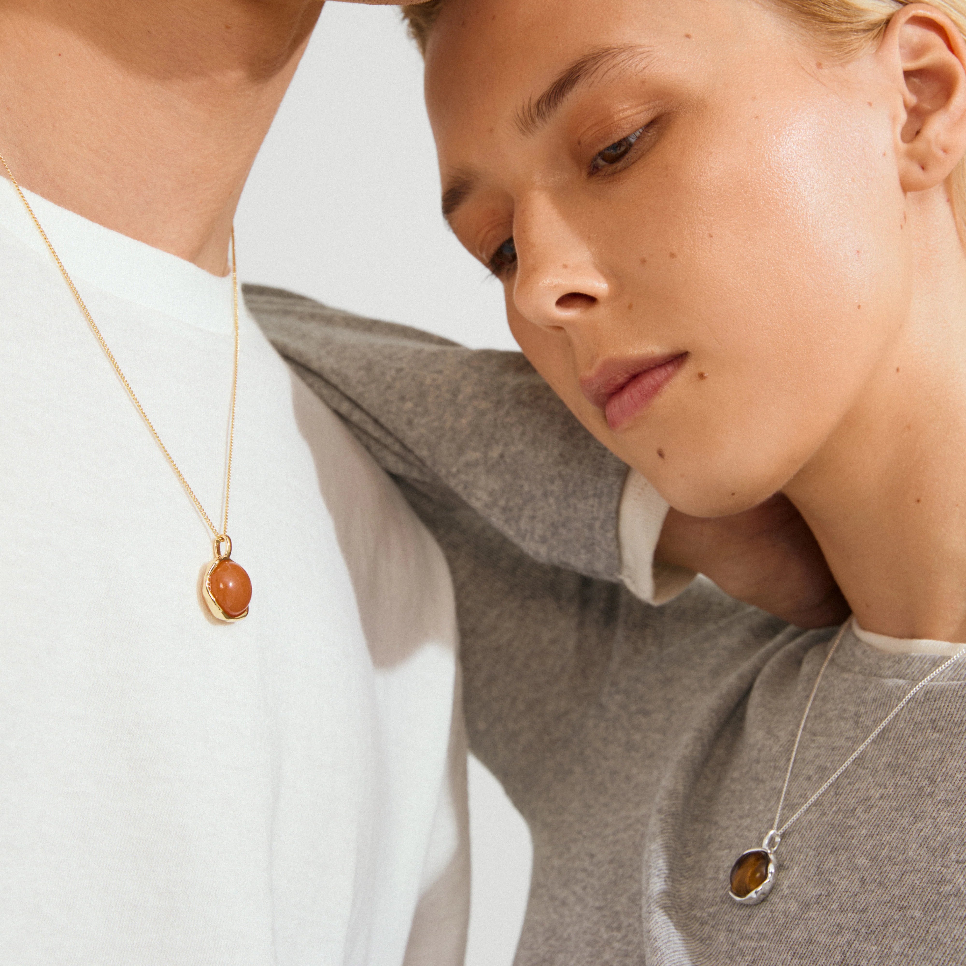 pilgrim, red agate necklace, red agate pendant necklace, gold pendant necklace, gold plated necklace, gemstone necklace for women, red stone necklace, agate jewelry, women's pendant necklace