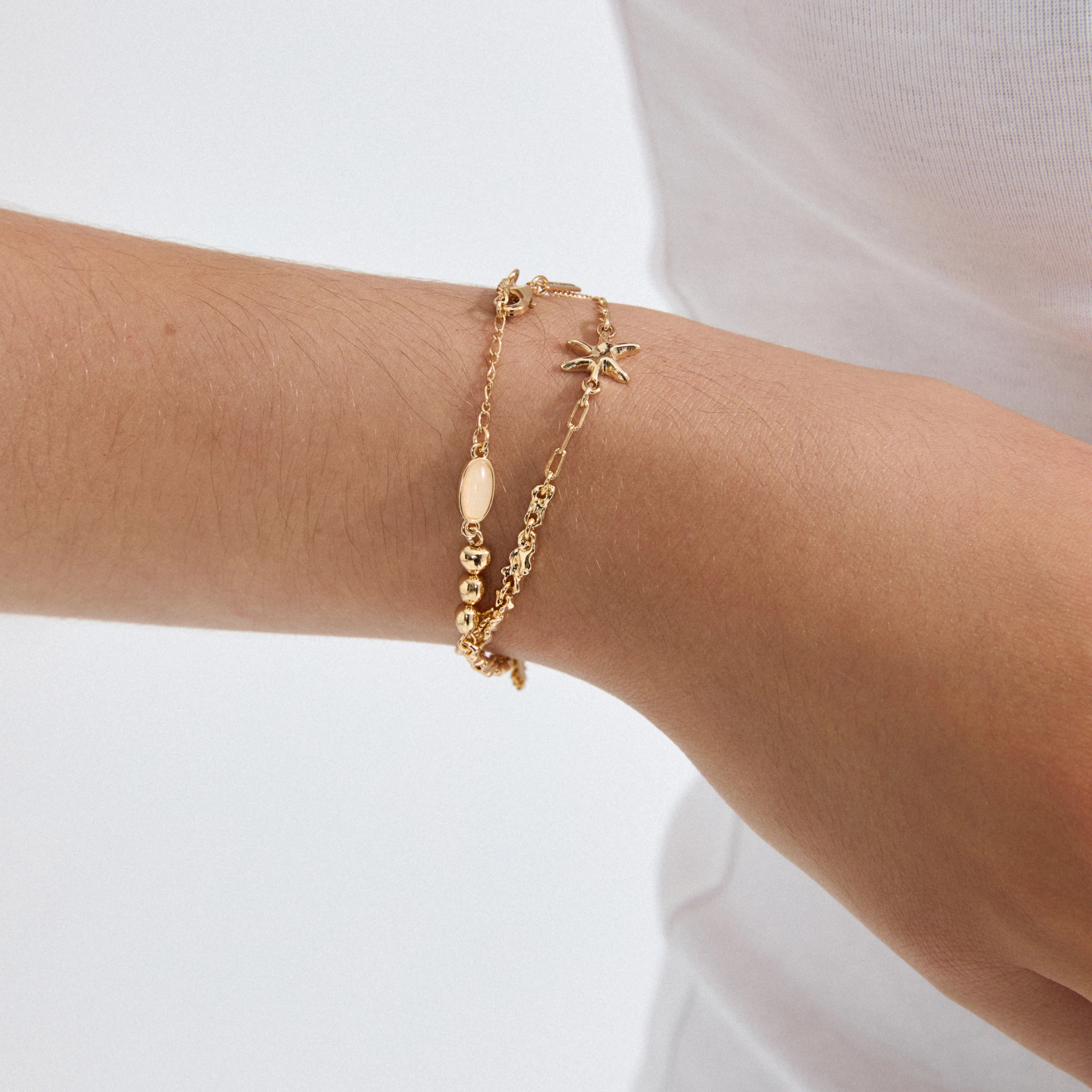layered gold jewelry, coastal fashion jewelry, women's gold plated jewelry, summer statement jewelry