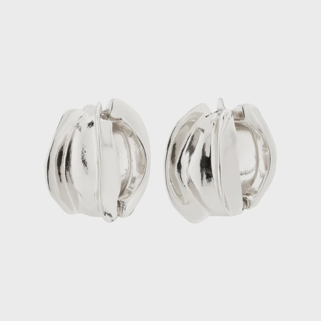 STAY CHUNKY SILVER HOOP EARRING Jewelry PILGRIM