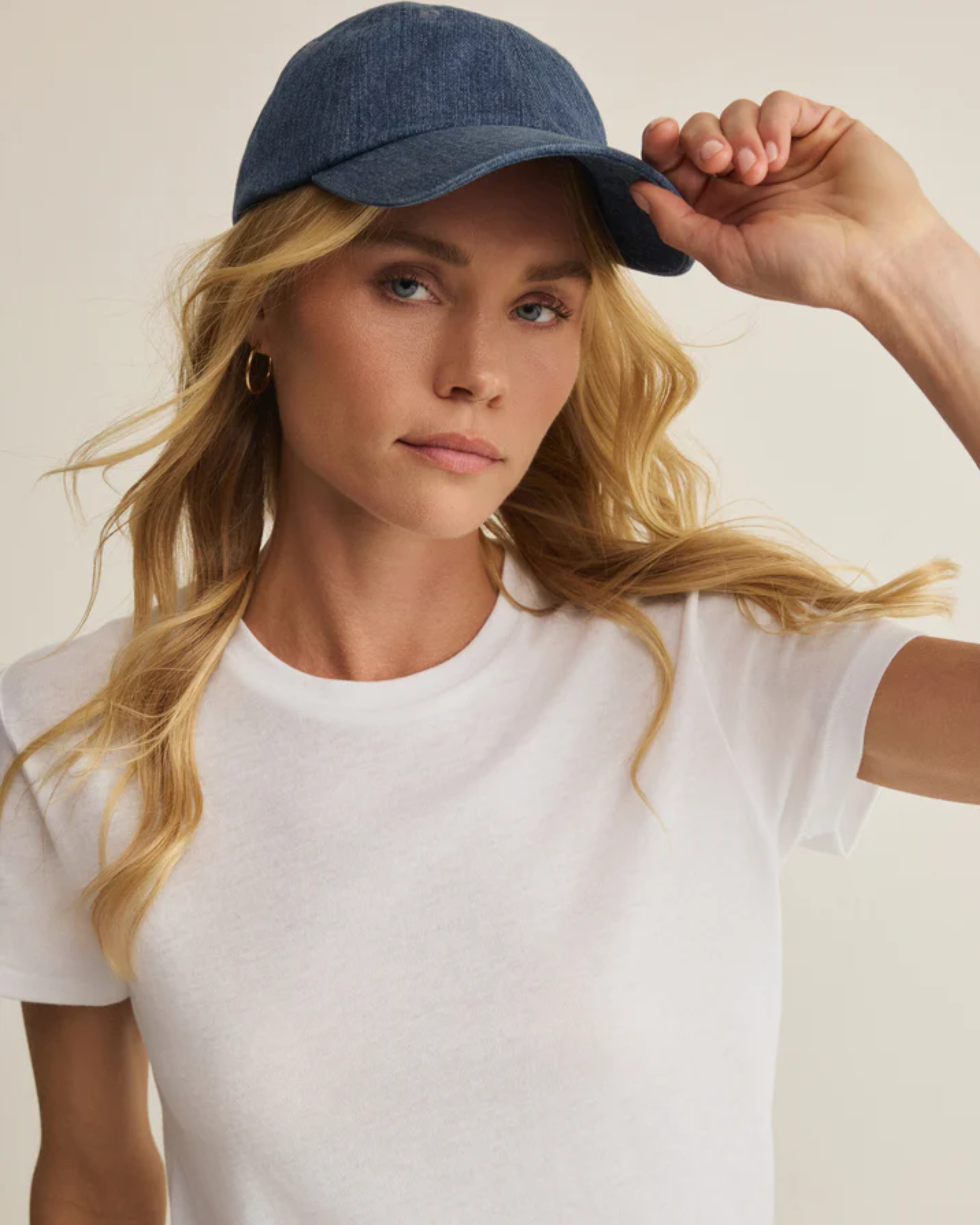 ZSUPPLY, dark denim ball cap, women’s denim hat, blue baseball cap women, casual denim cap, trendy women’s baseball hat, adjustable denim cap, everyday accessories women