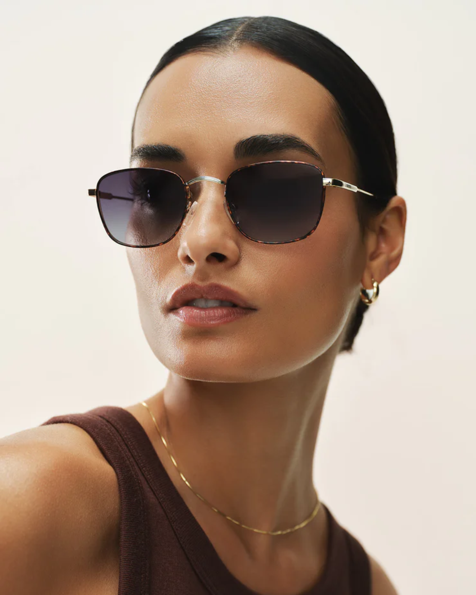 ZSUPPLY, square sunglasses women, polarized sunglasses women, tortoise sunglasses women, gold detail sunglasses