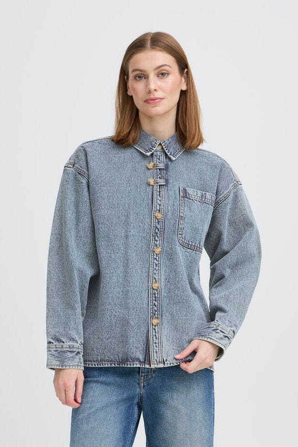LIGHT BLUE DENIM JACKET, ICHI