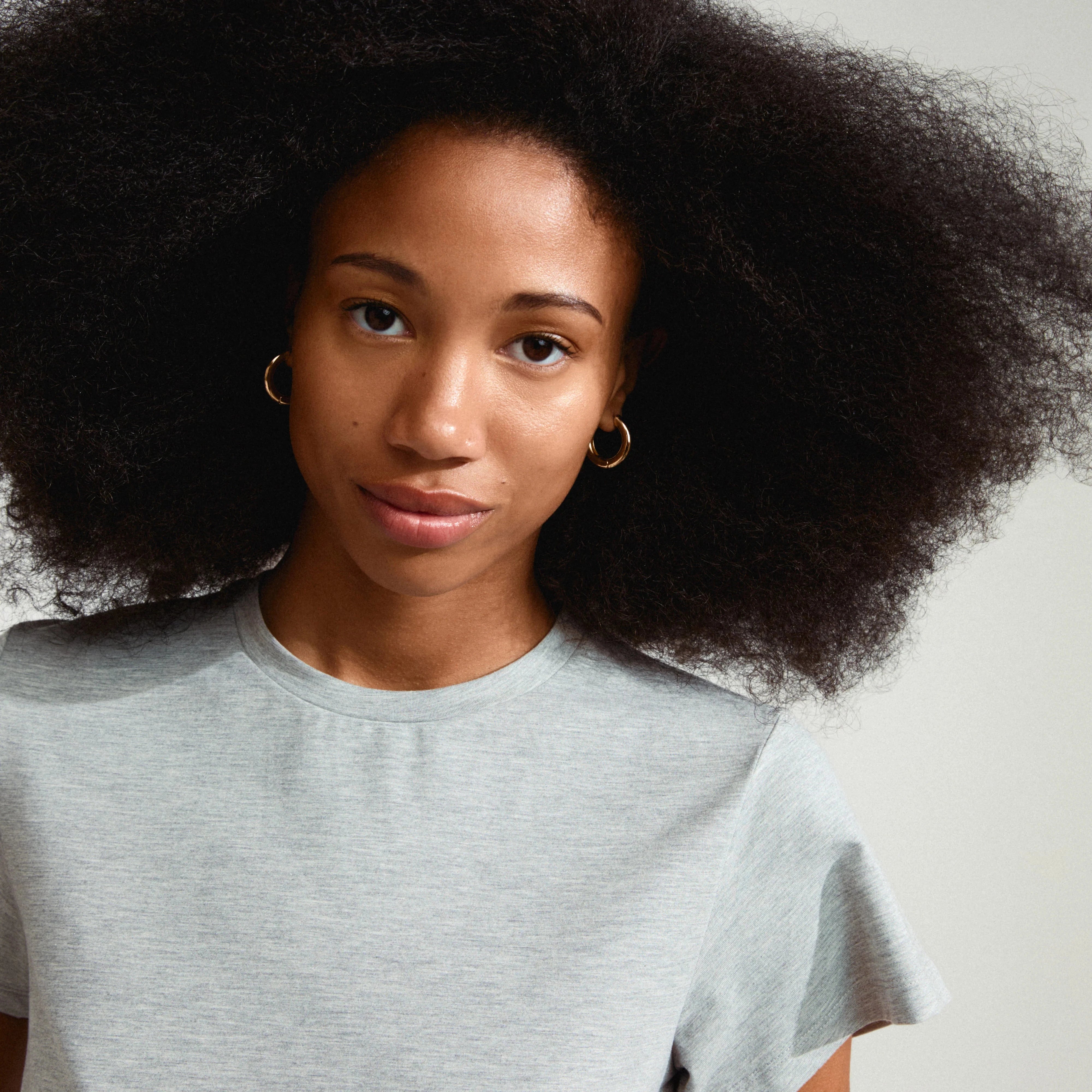 trendy gold hoops, polished gold accessories