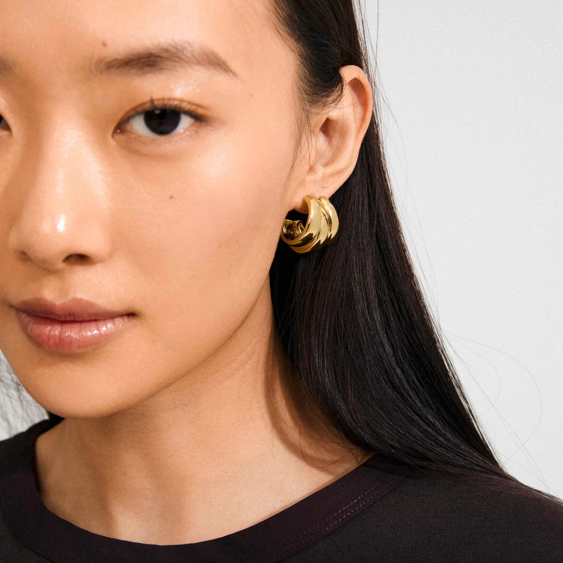 layered gold hoops