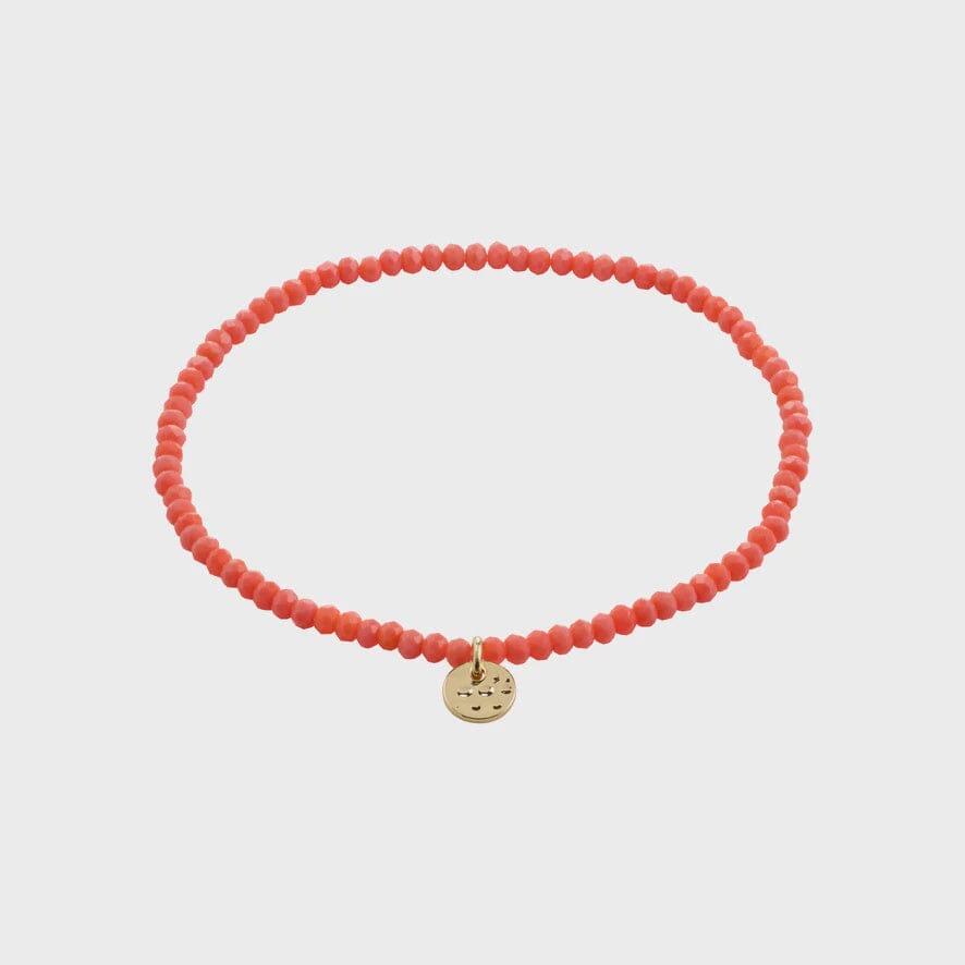 peach bracelet, minimalist gold bracelet