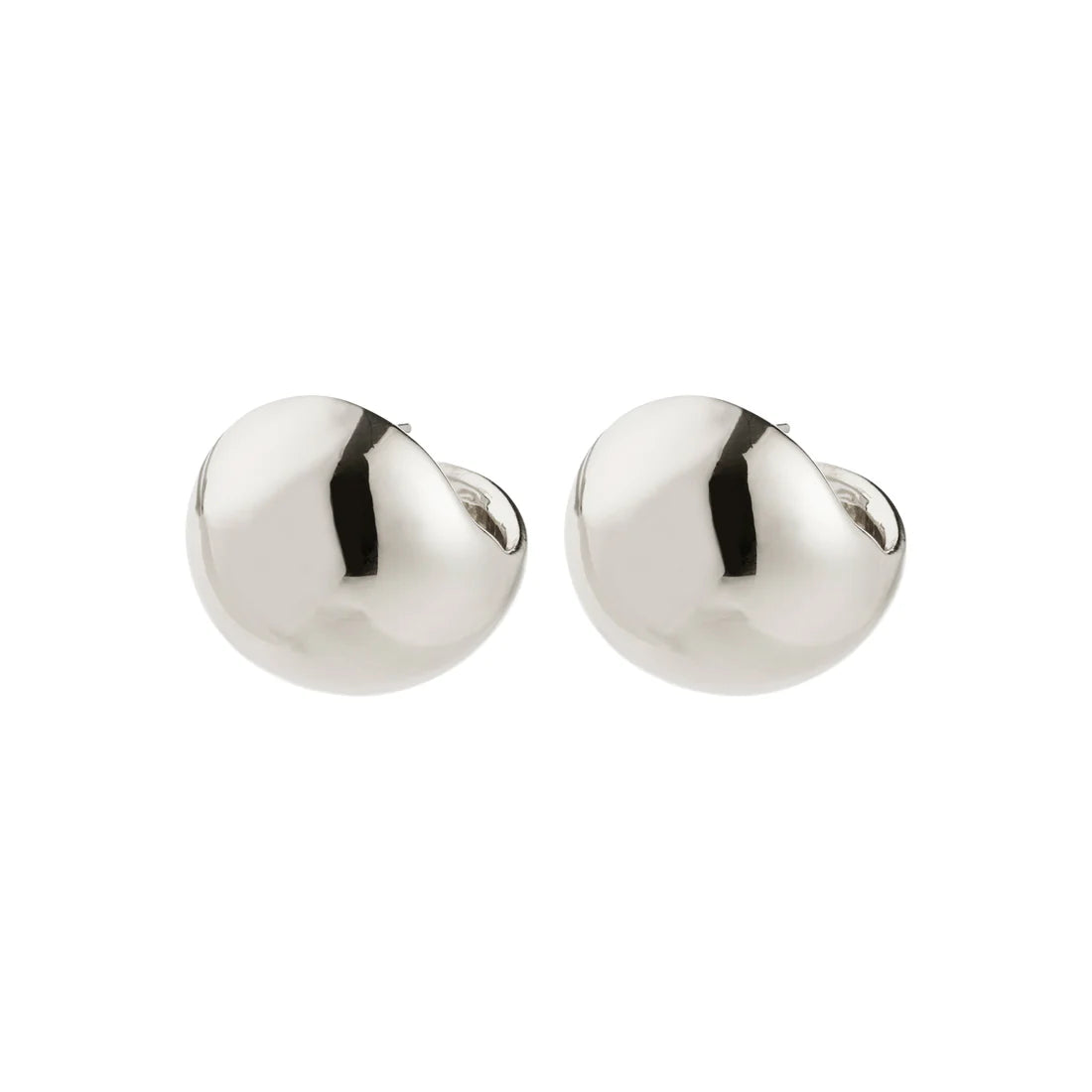 polished silver jewelry, modern silver earrings