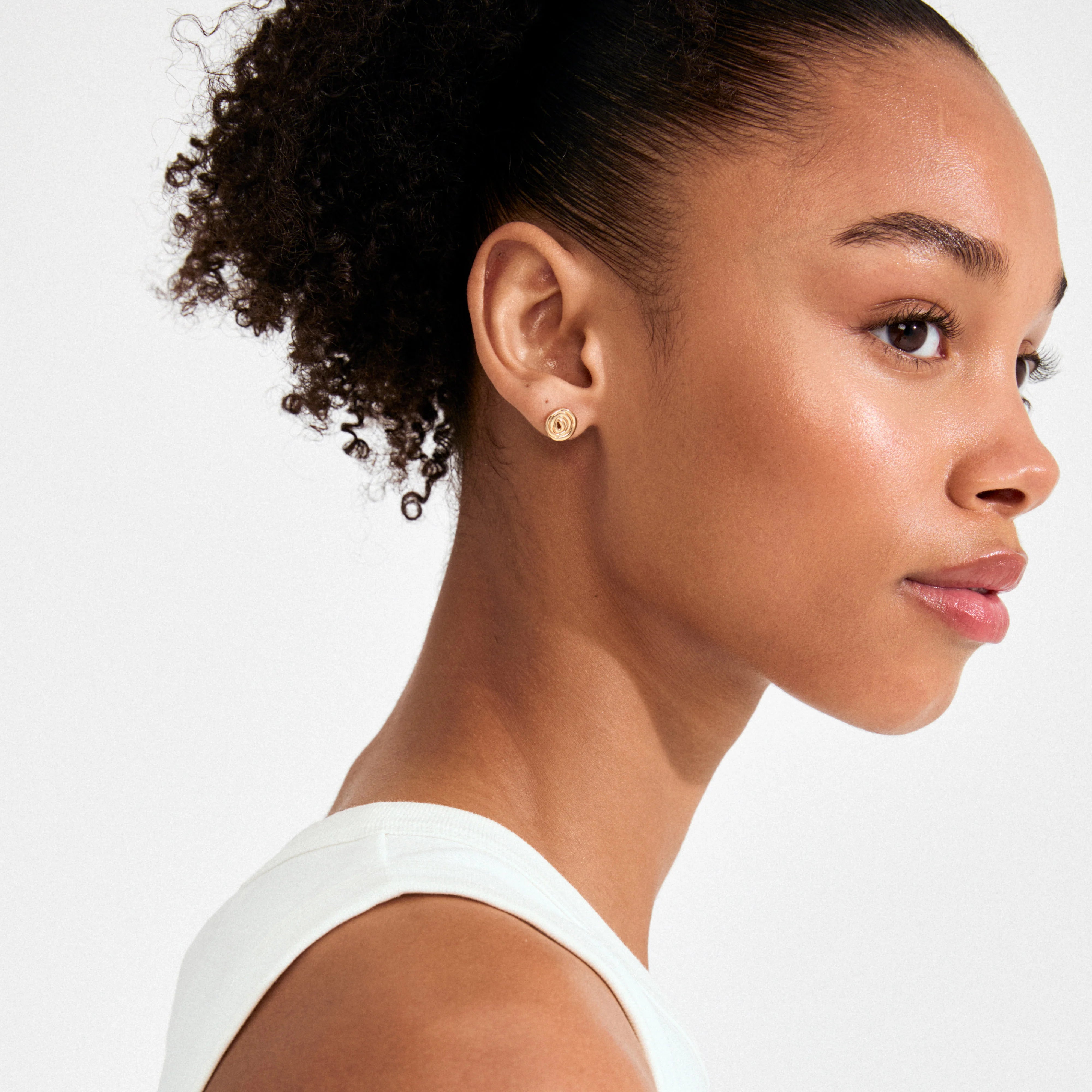 everyday gold earrings, modern gold jewelry, small gold earrings, womens gold stud earrings