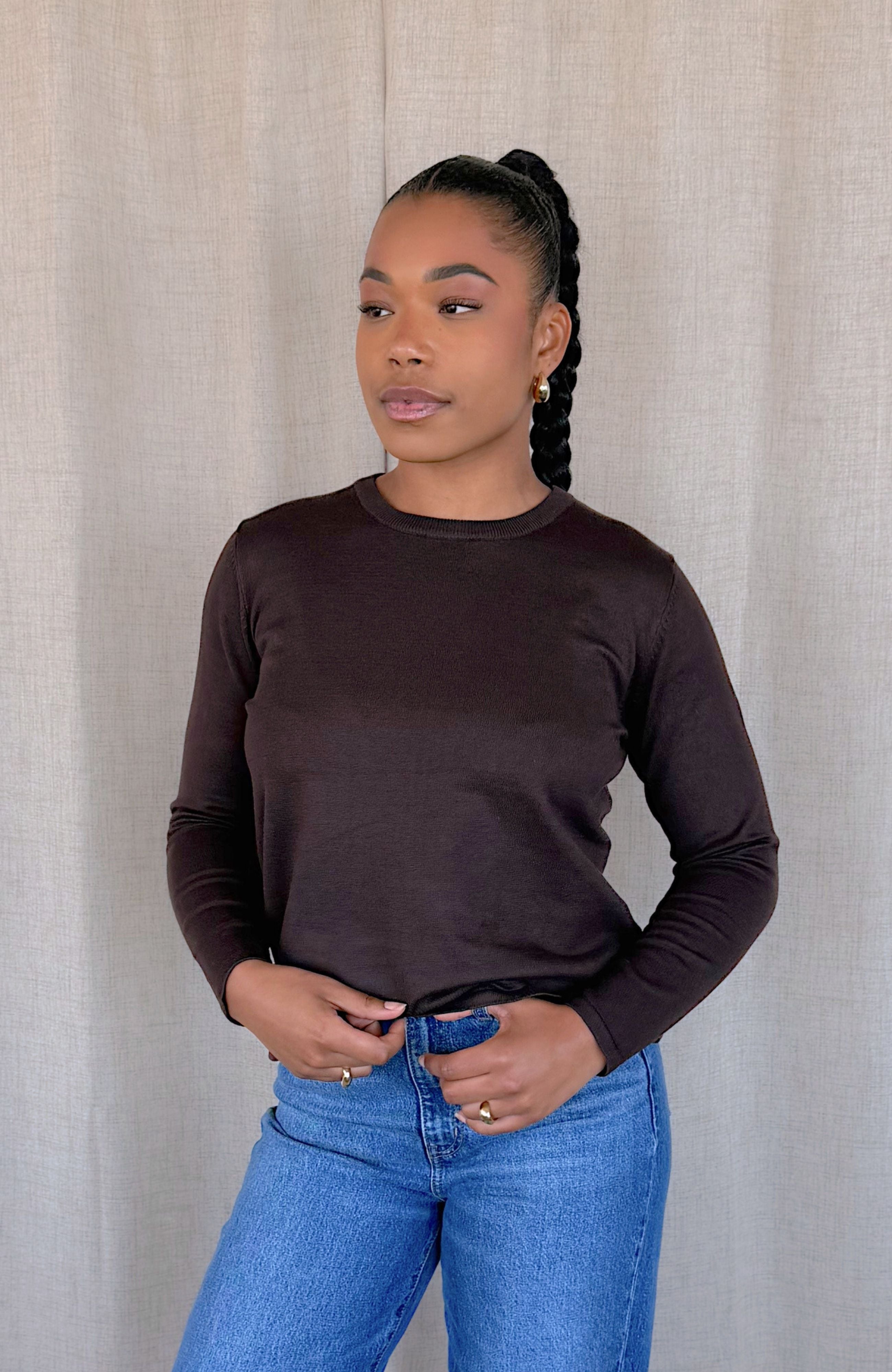 THE PERFECT PULLOVER (CHOCOLATE)