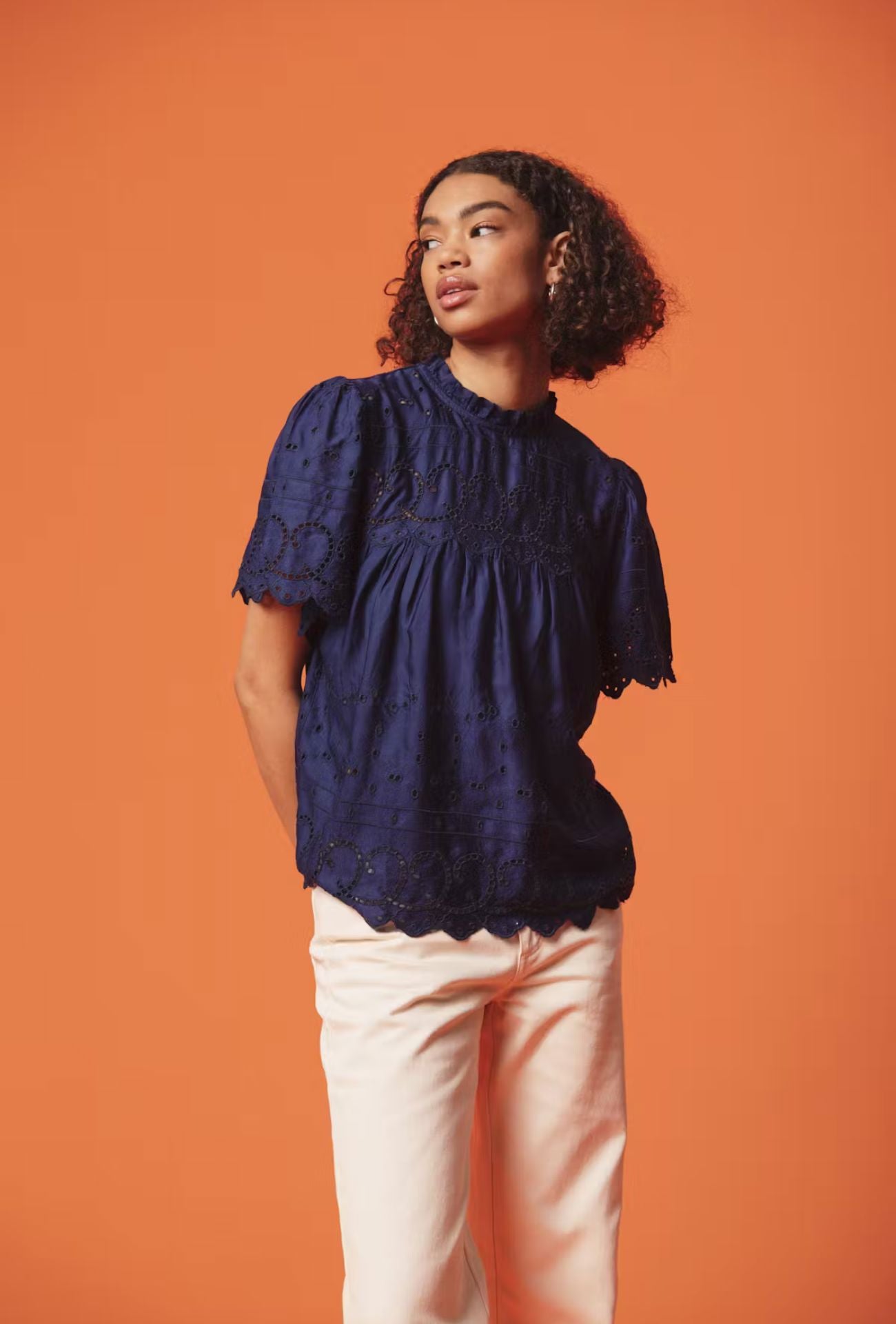 BIANCA NAVY BLOUSE Top saint tropez