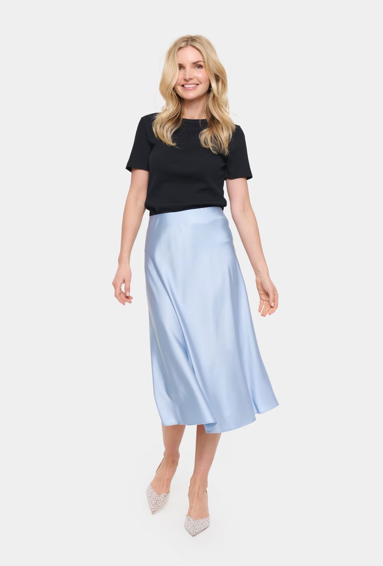 PERIWINKLE MIDI SILKY SKIRT Skirt saint tropez