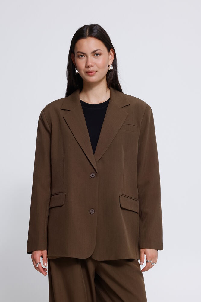 ICHI brown suiting blazer