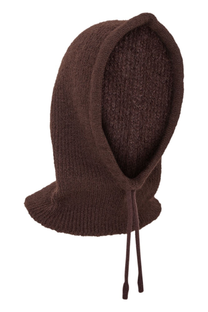 The Rowan Hooded Scarf- brown