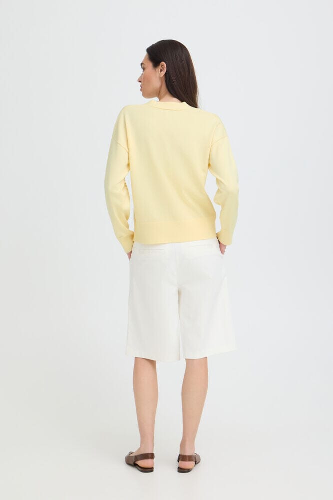 minimalist spring cardigan, soft pastel knit cardigan, yellow sweater outfit women