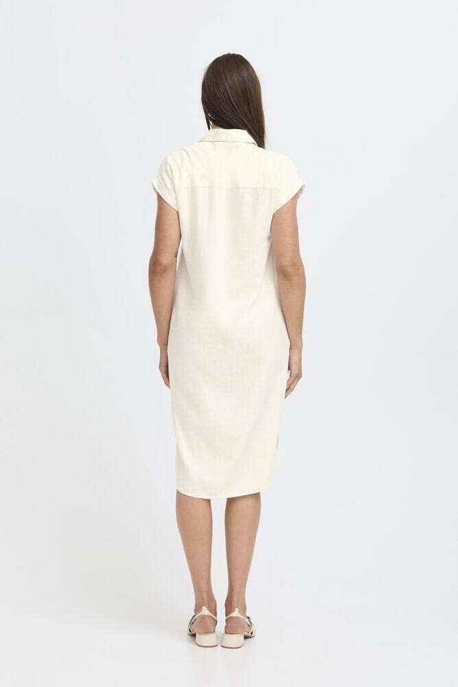easy summer dress cream, women collared dress outfit, modern shirt dress neutral