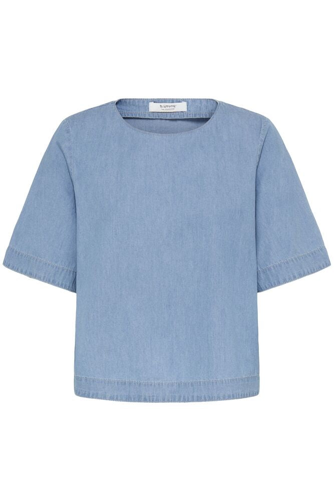 cotton top women, women's cotton top, short sleeve cotton top, light blue top women, casual summer top women, lightweight cotton blouse, women's everyday tops, cotton shirt women, relaxed fit cotton top, breathable summer clothing, blue cotton top women, women's casual fashion, summer wardrobe essentials
