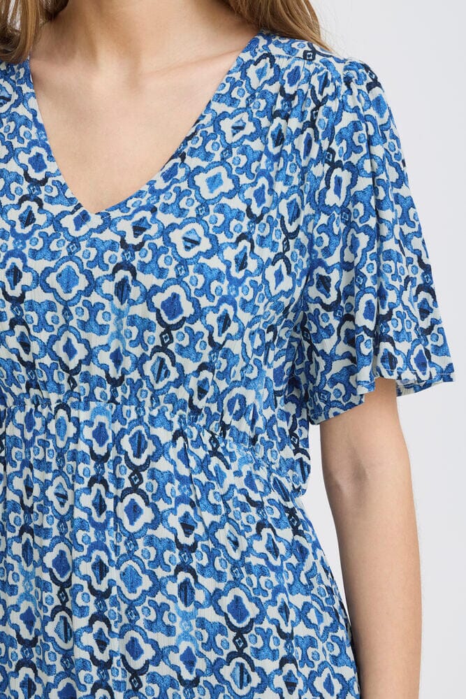 vacation midi dress, breathable summer outfit, short sleeve midi dress