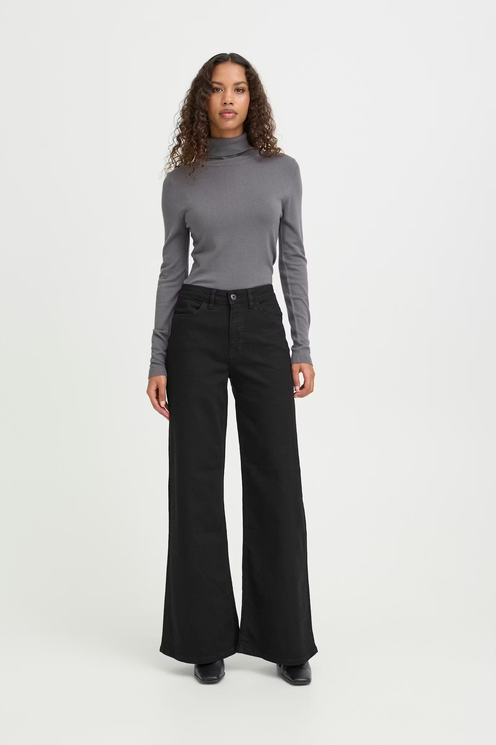 WIDE LEG JEAN (BLACK) DENIM ICHI