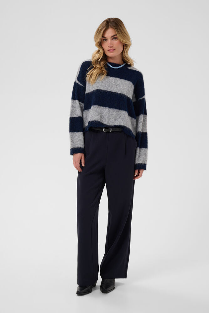 NORA BRUSHED STRIPE SWEATER