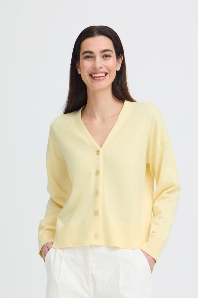 byoung, butter yellow cardigan, yellow knit cardigan women, soft yellow sweater cardigan, v neck cardigan yellow, pastel yellow cardigan, lightweight knit cardigan women, spring cardigan yellow