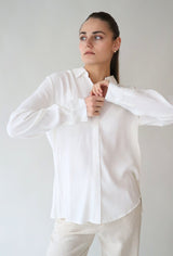 WHITE CREPE BLOUSE Top RD STYLE 