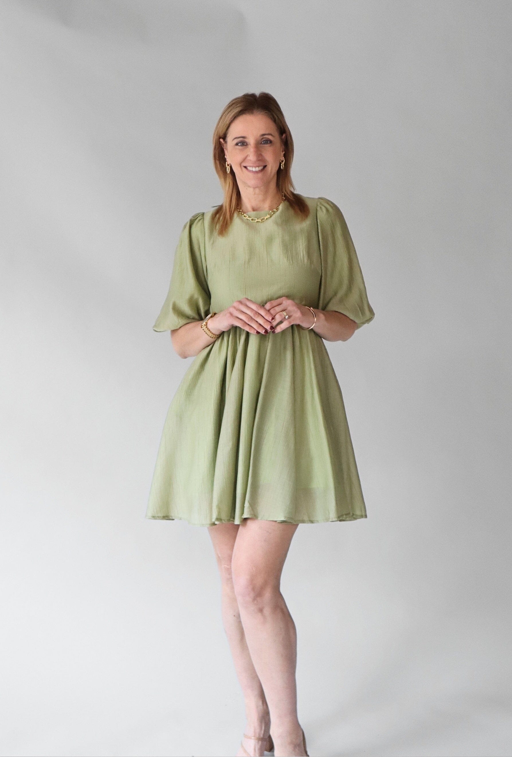 slim fit dress slacks Alice Long Sleeve Dress - Moss Organic