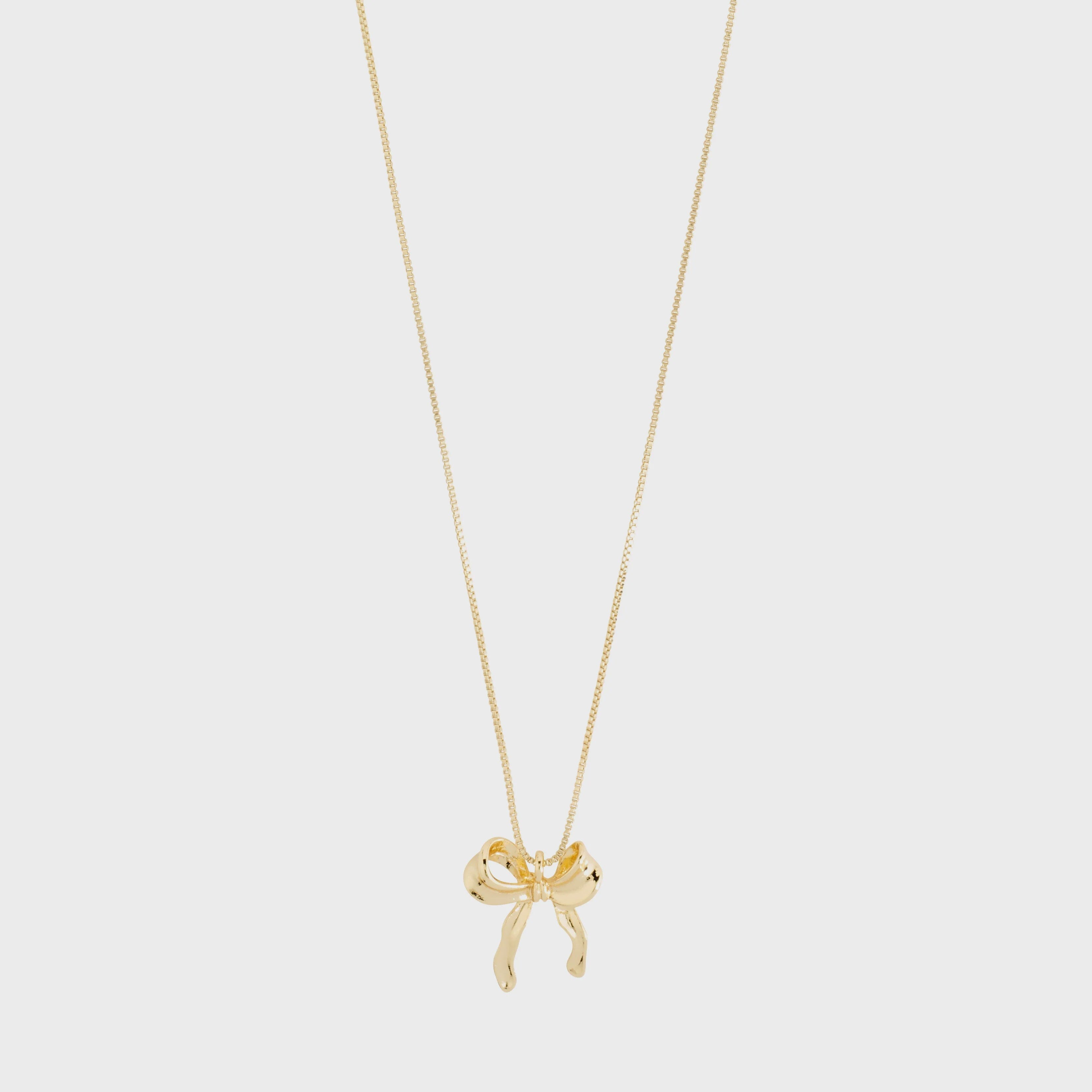 PILGRIM GOLD BOW NECKLACE Jewelry PILGRIM