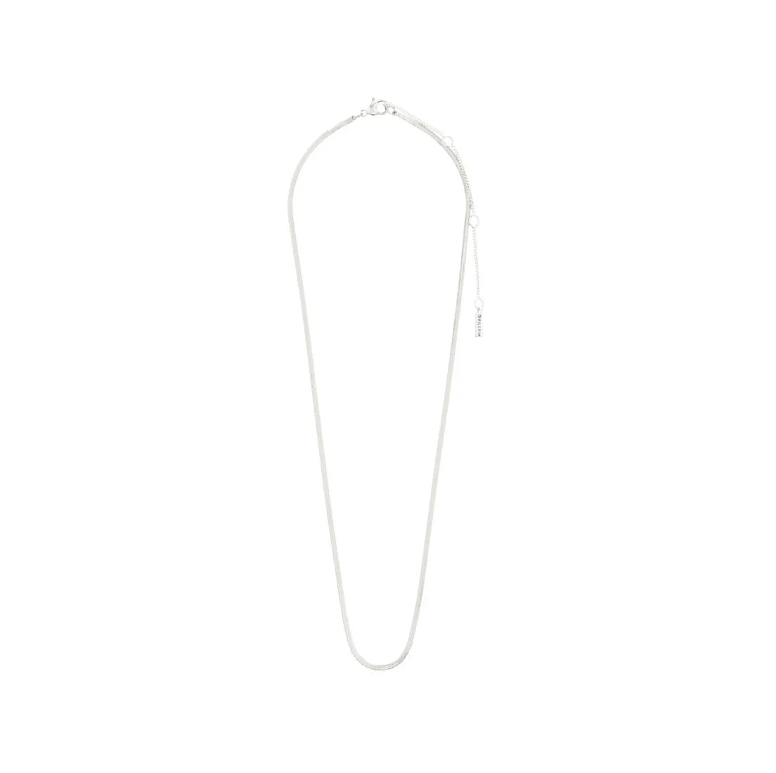 herringbone chain necklace silver, silver plated chain necklace, flat chain necklace silver
