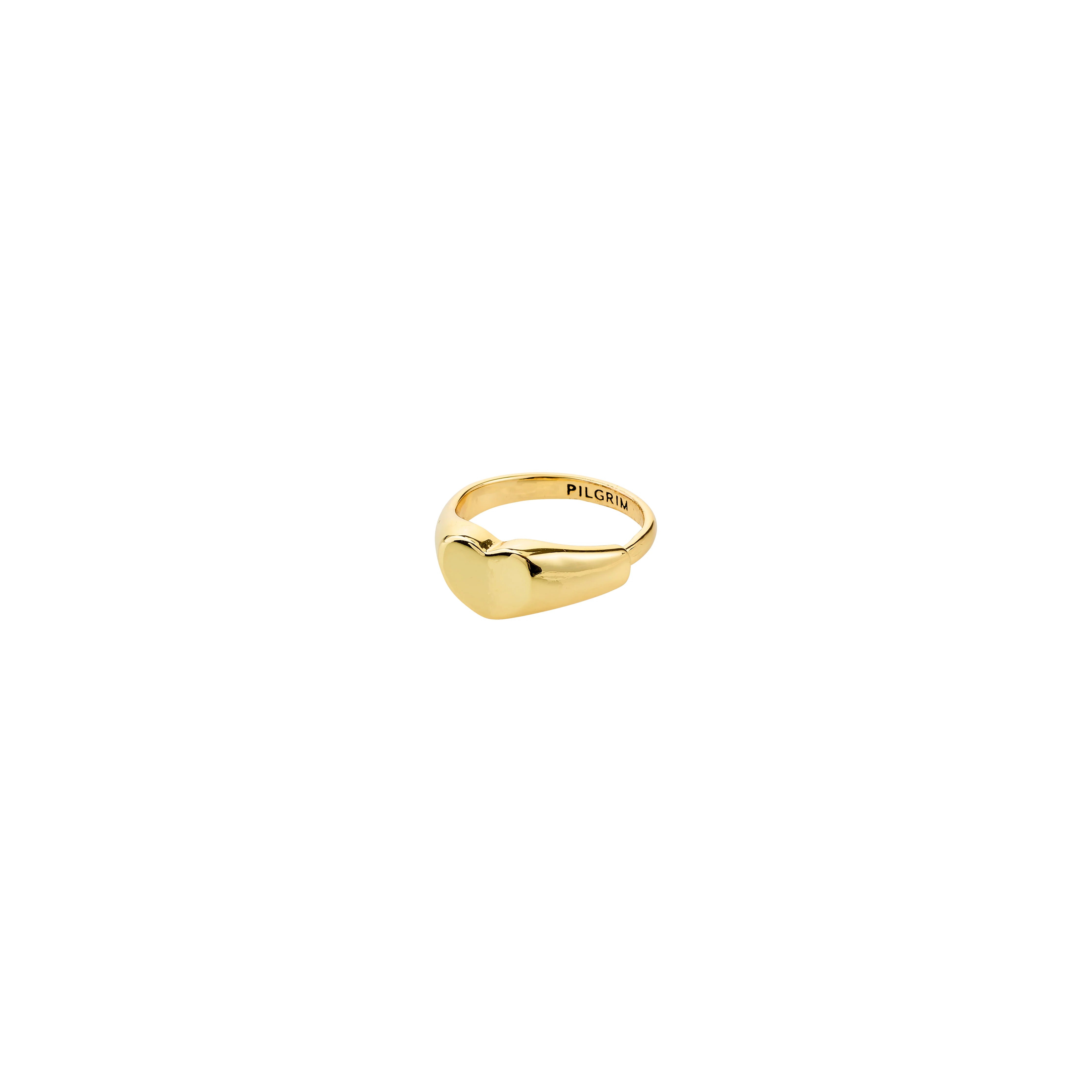 heart signet ring gold, modern gold ring, simple gold ring, women gold jewelry