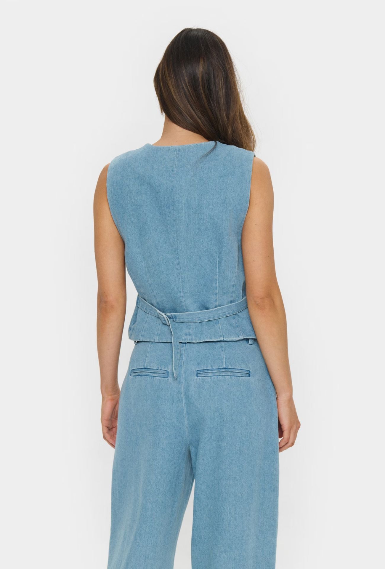 SMOKE BLUE DENIM VEST VEST saint tropez