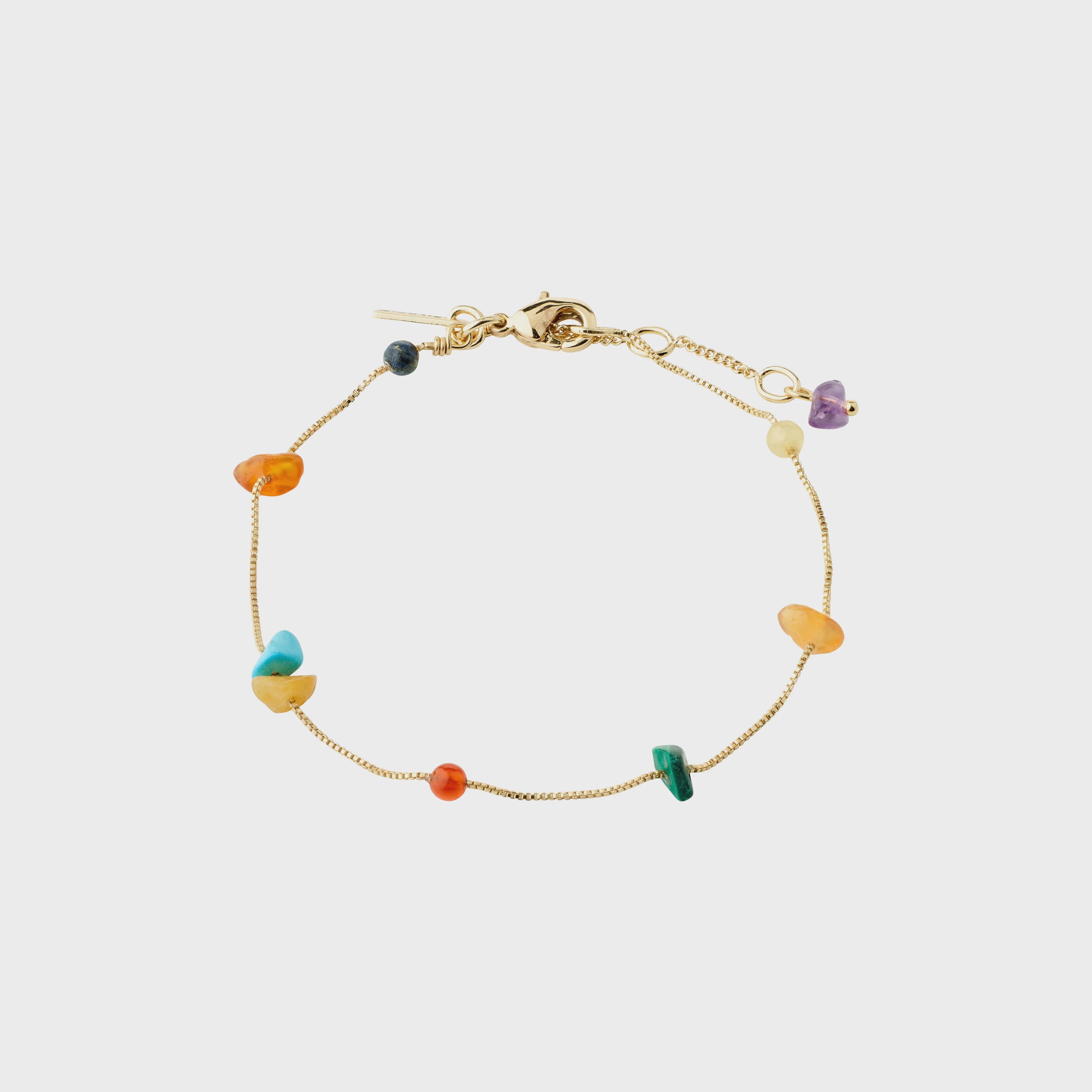 Pilgrim gold bracelet with semi precious stones women delicate chain design