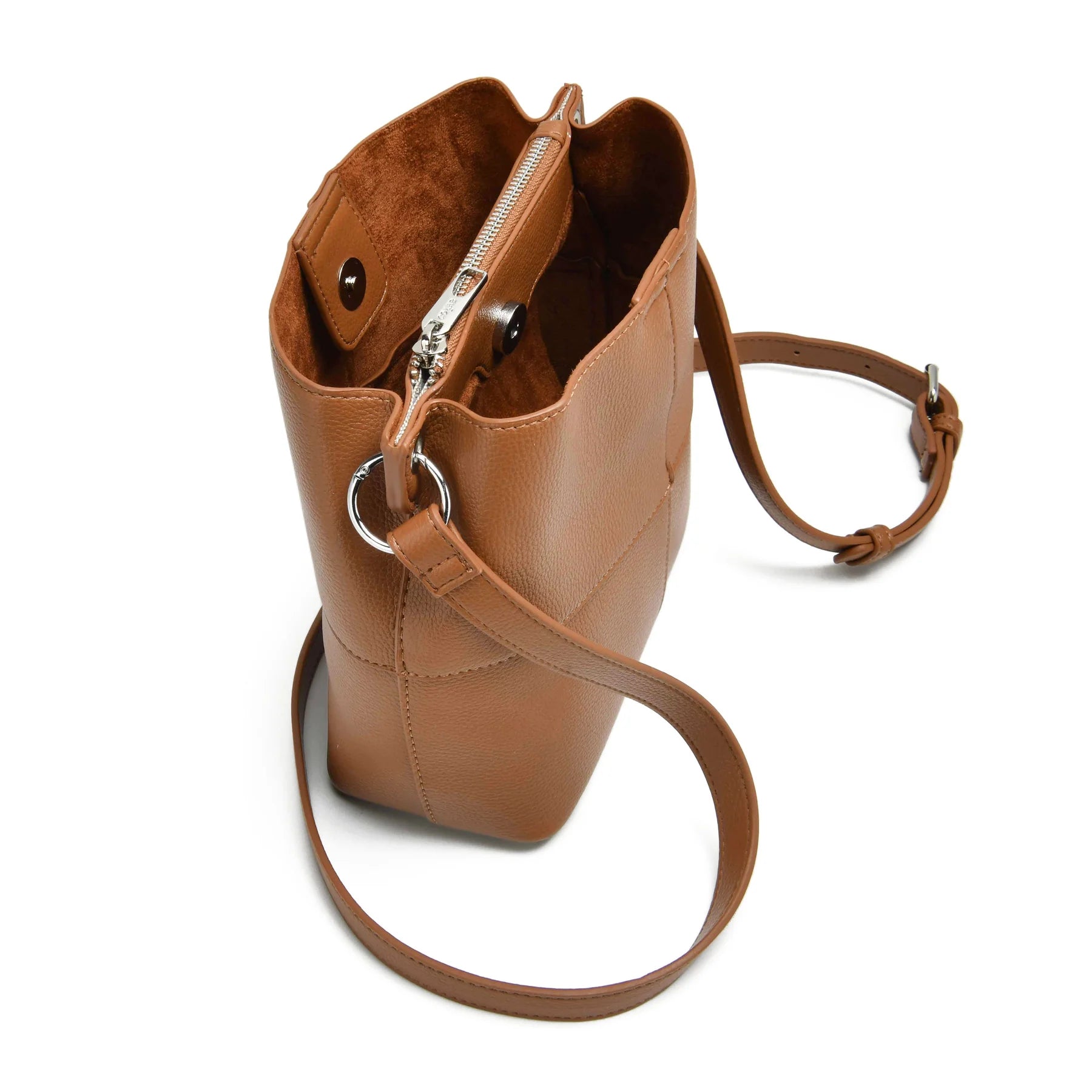 versatile small handbag, classic brown crossbody, soft structure purse brown, daily wear handbag, simple brown purse women, neutral everyday handbag