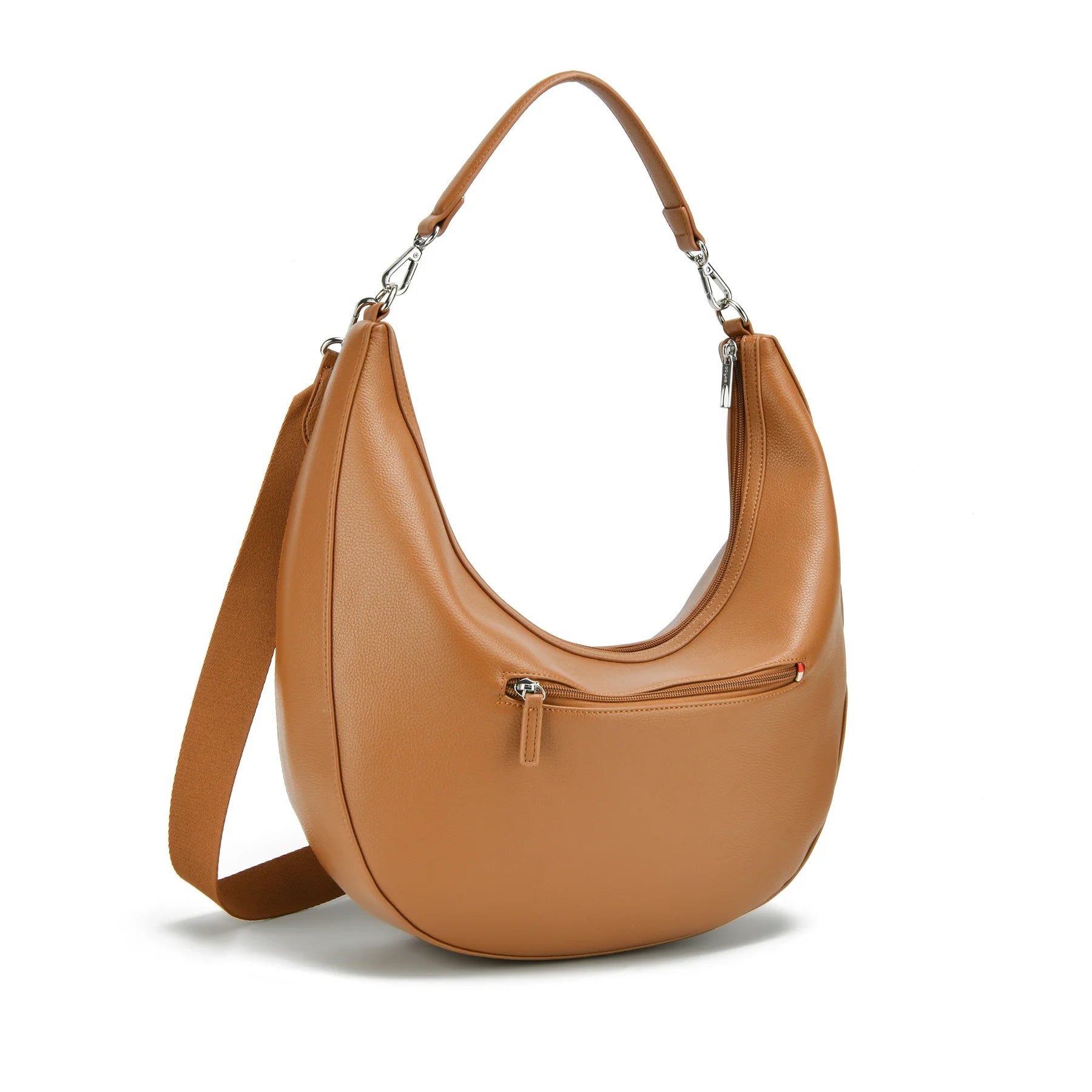 modern brown shoulder bag, casual chic brown handbag, adjustable strap purse brown, brown slouch bag, warm tone handbag, trending brown purse 2026