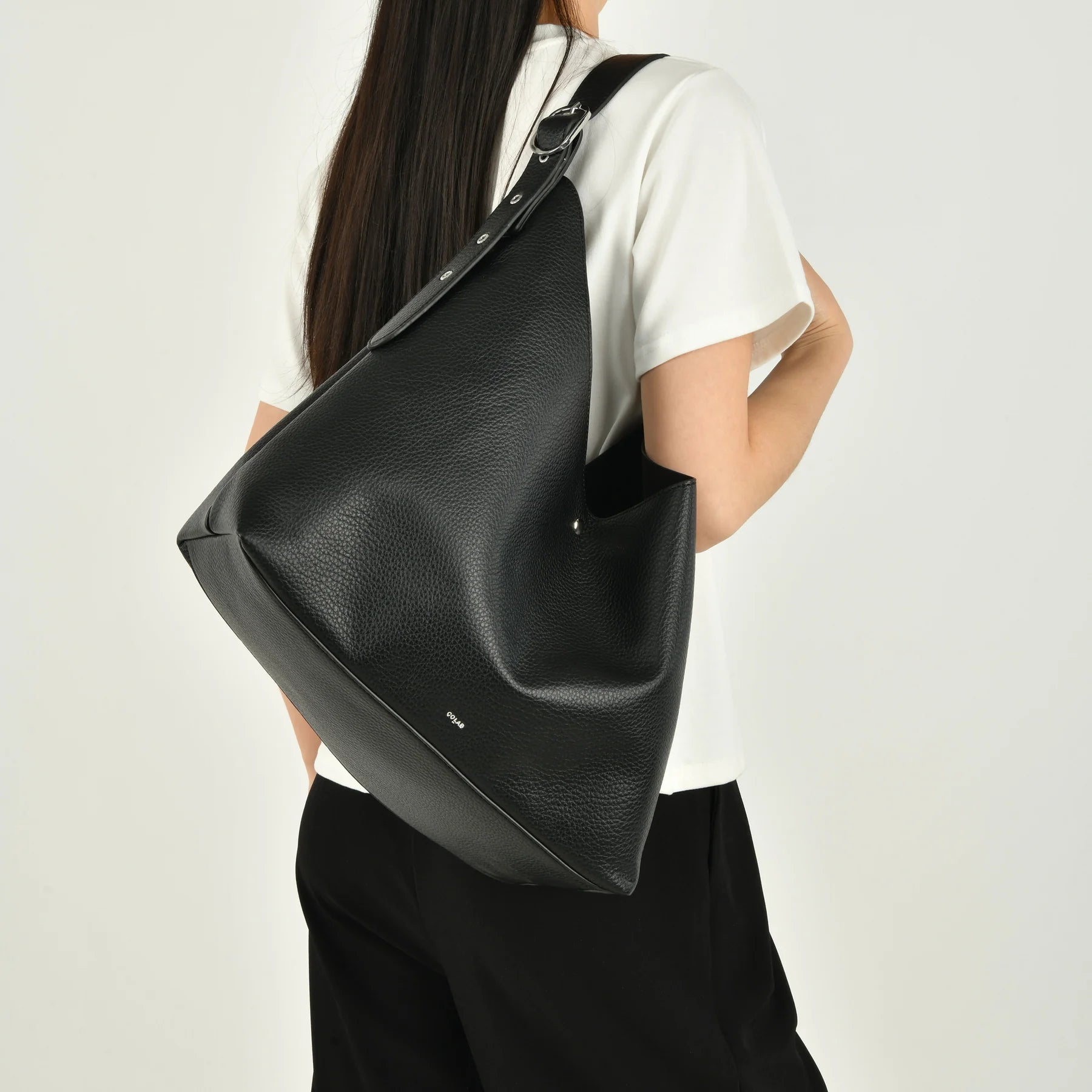 oversized black handbag, travel tote bag black, versatile black tote set, casual chic tote bag