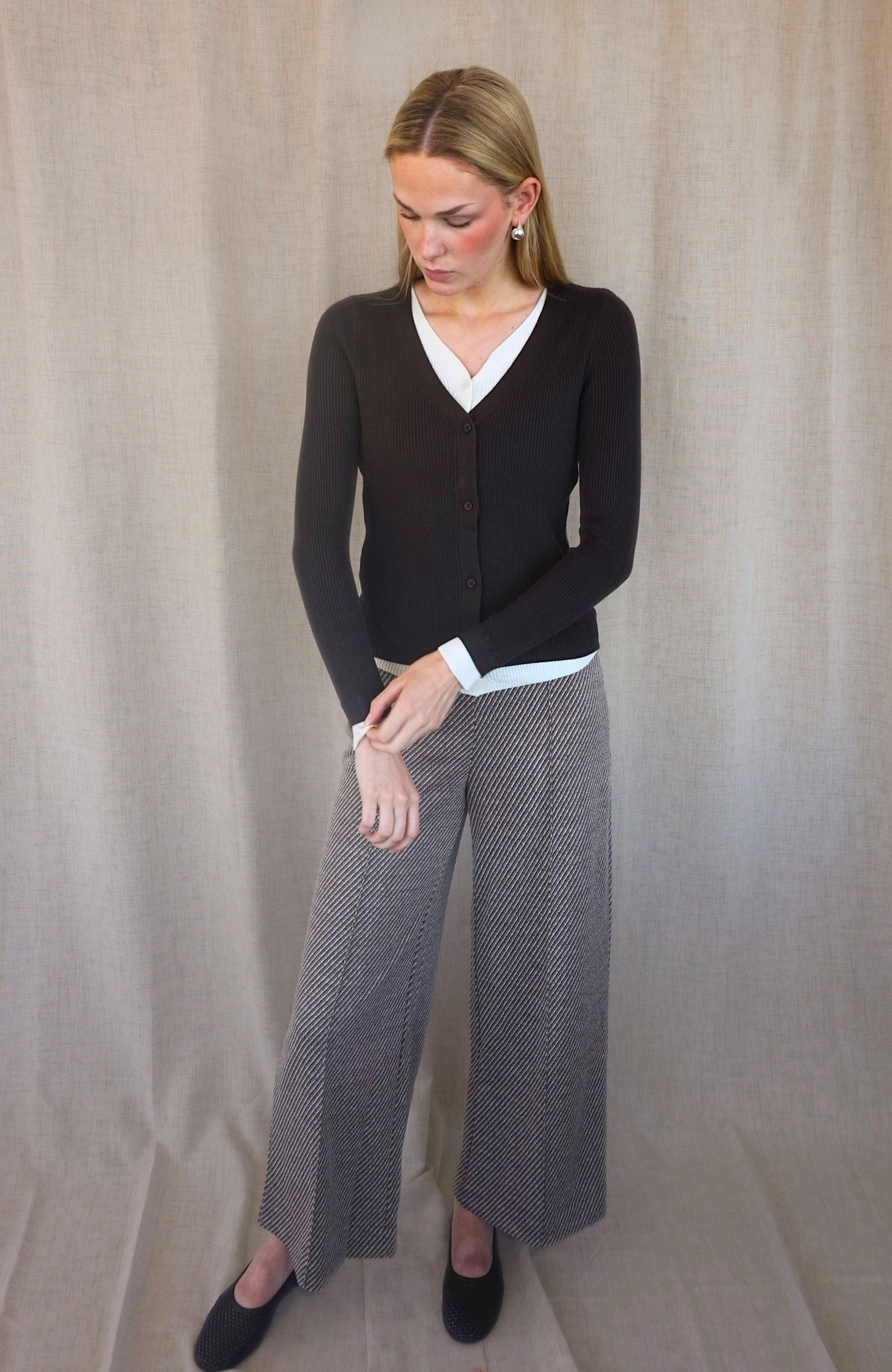 KATE TEXTURED WIDE LEG PANT
