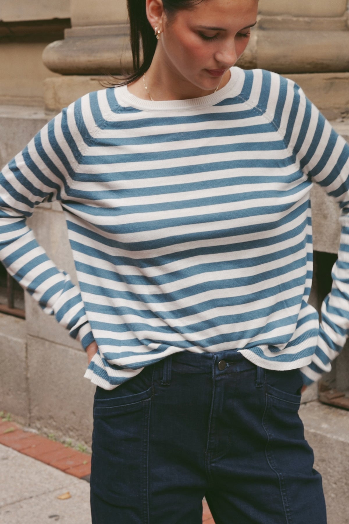 Deauville Stripe Top- Blue