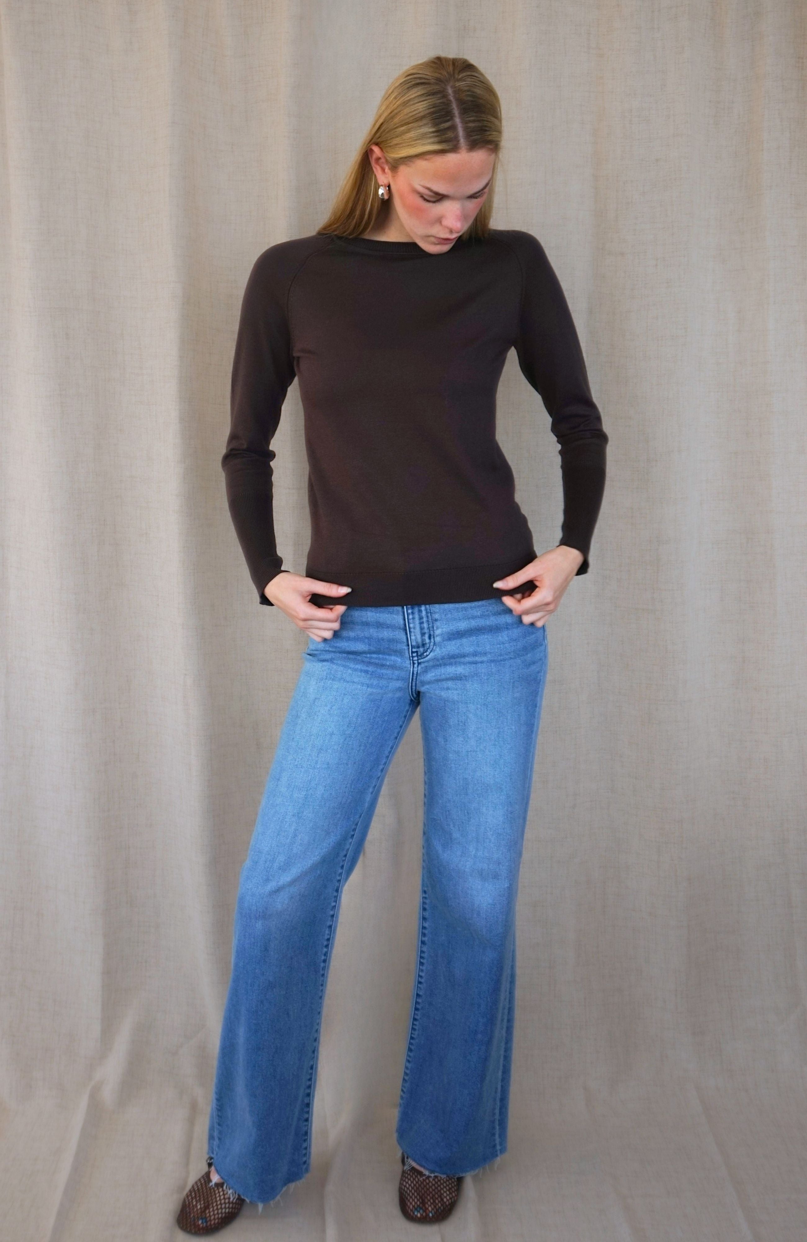 BROWN BASIC LONG SLEEVE