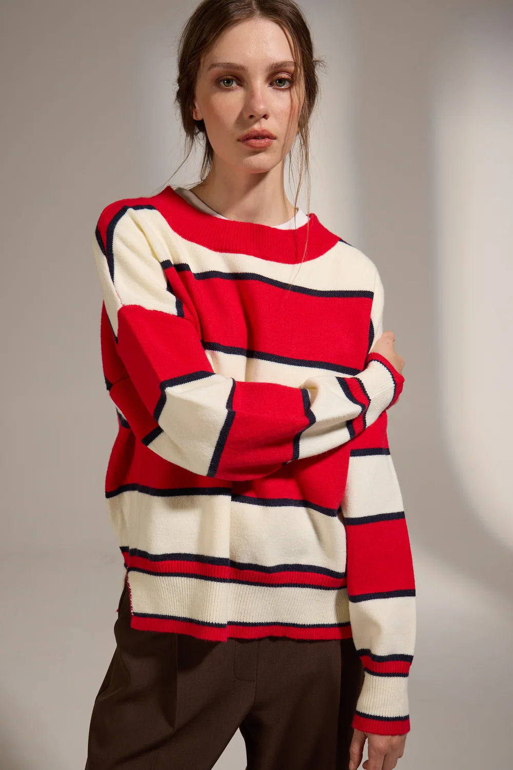 ROMY STRIPE SWEATER
