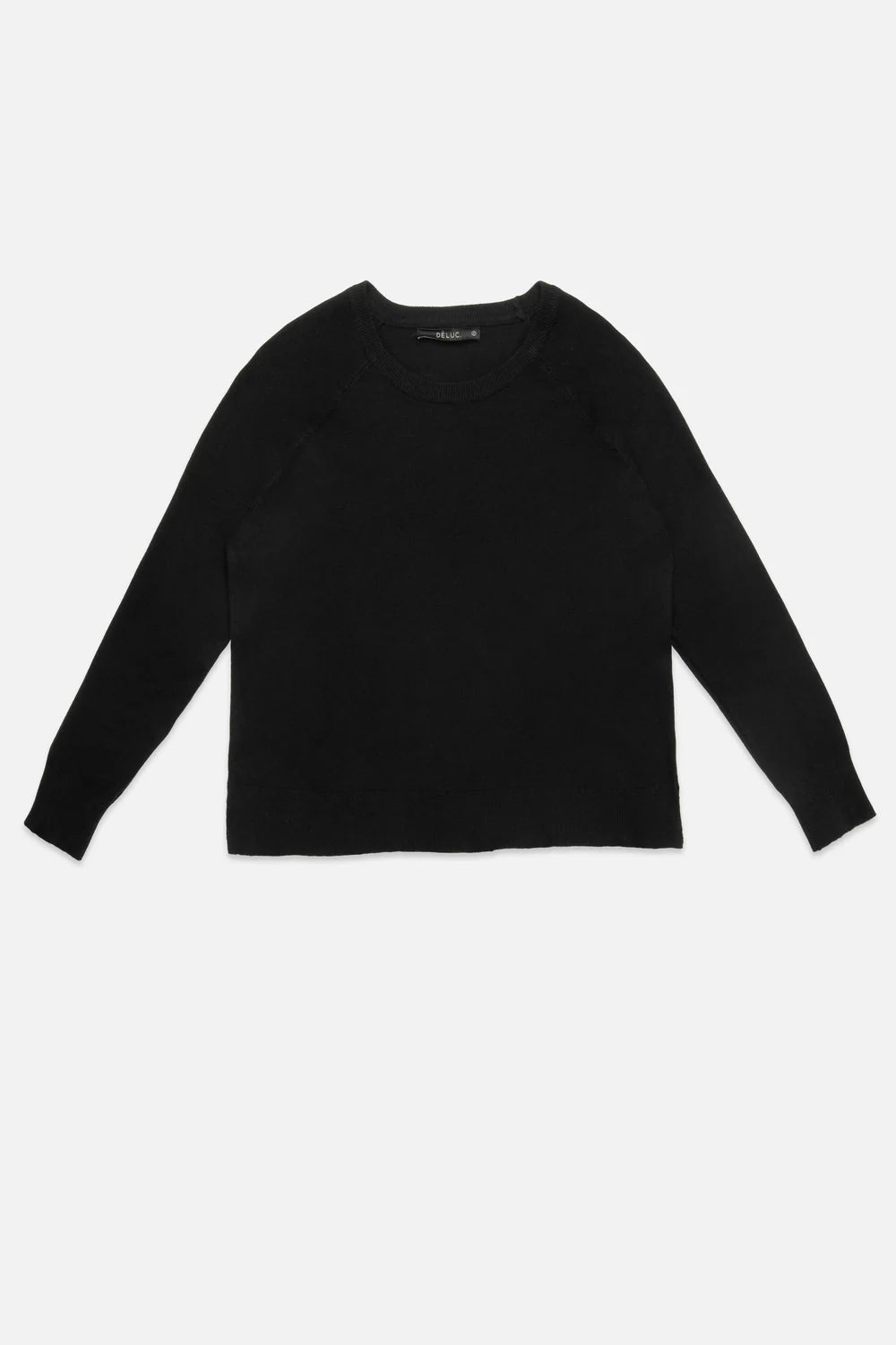 crew neck black sweater outfit, chic everyday knit top, fall winter black sweater