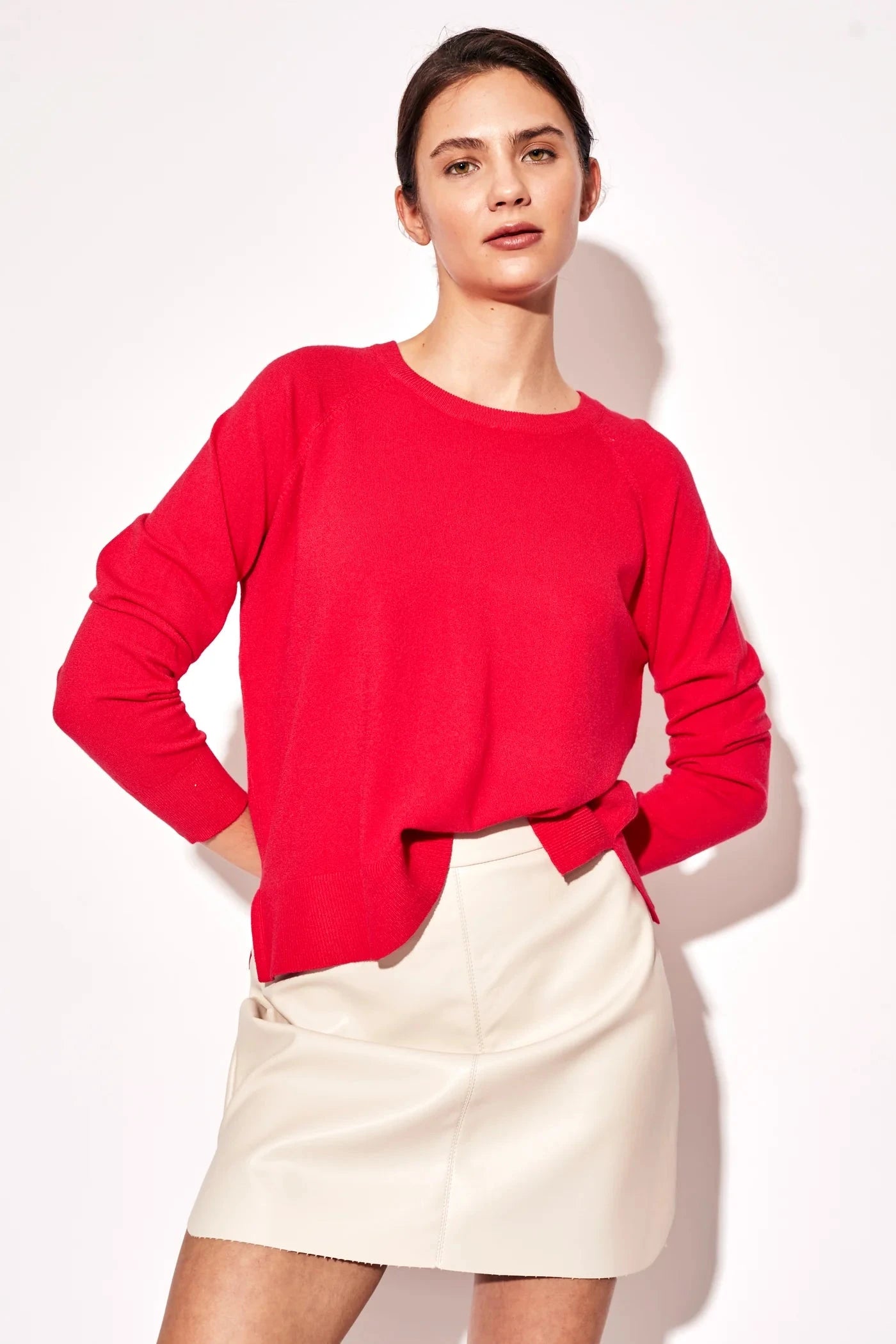 LORRAINE RED ELEGANT SWEATER Sweater DELUC