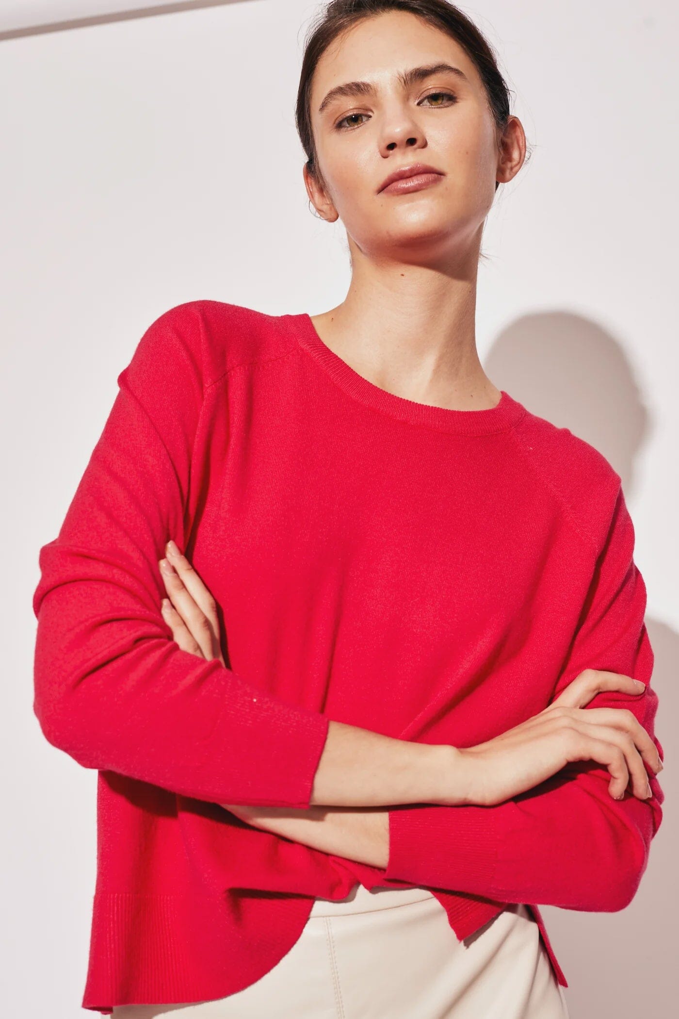 LORRAINE RED ELEGANT SWEATER Sweater DELUC