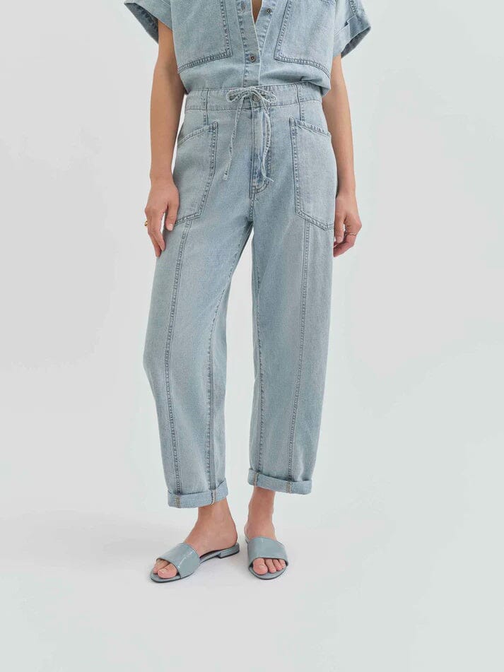 VILLA DRAWSTRING BARREL LEG DENIM, DAZE, barrel leg jeans